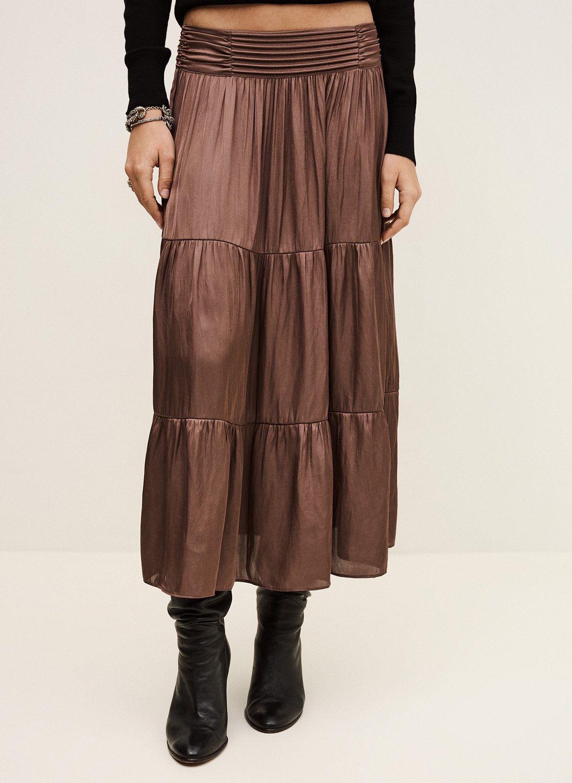 Jupe longue camyla BA&SH Rose