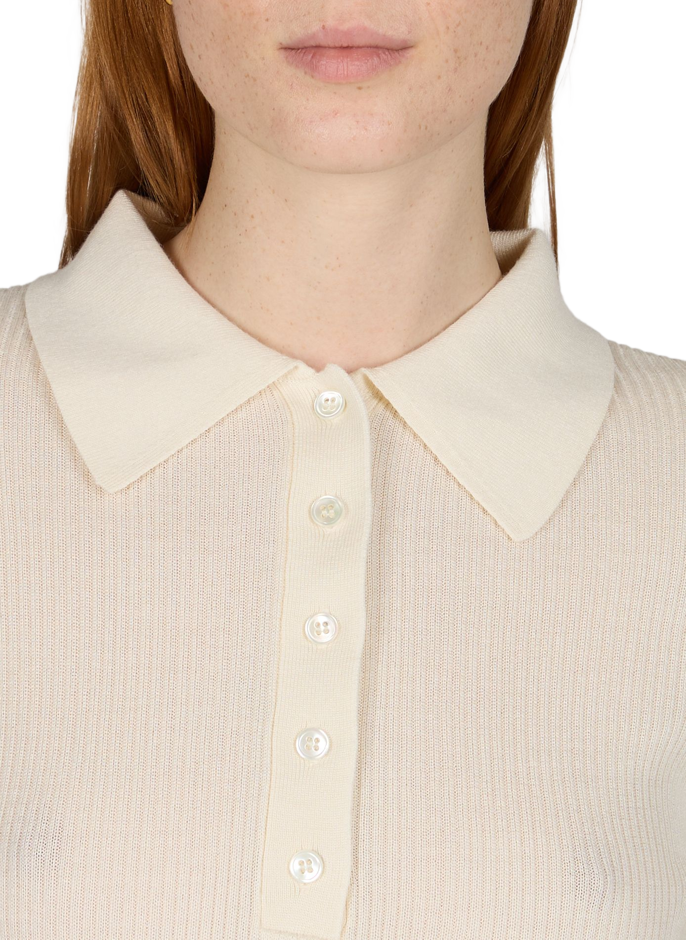 Silk and wool Jules top ALMADA Beige