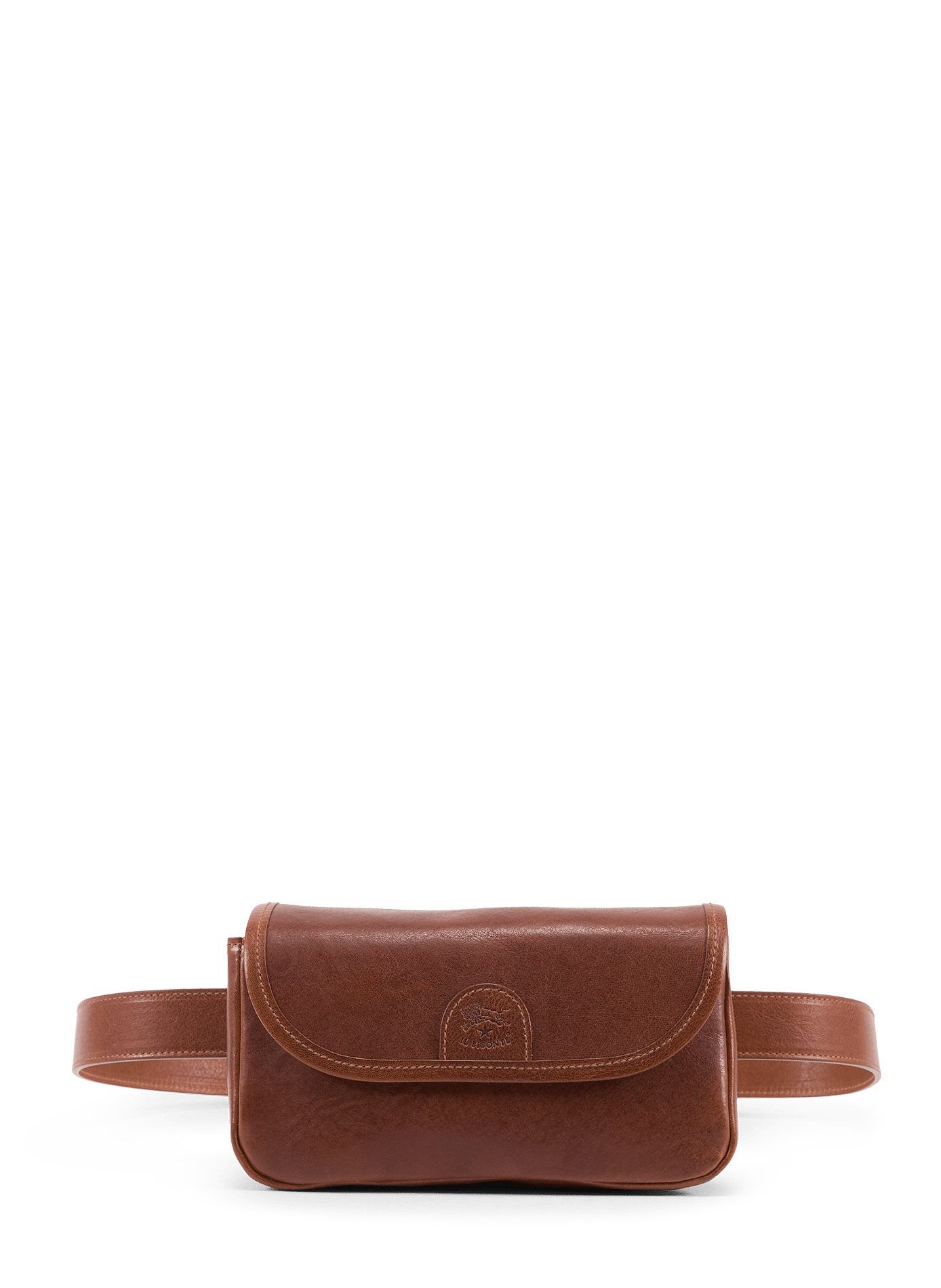 Sac banane à ceinture réglable en cuir IL BISONTE Marron