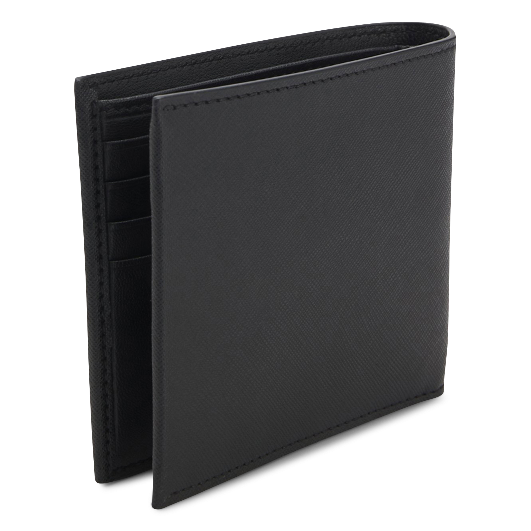 Portefeuille en cuir BOSS Noir