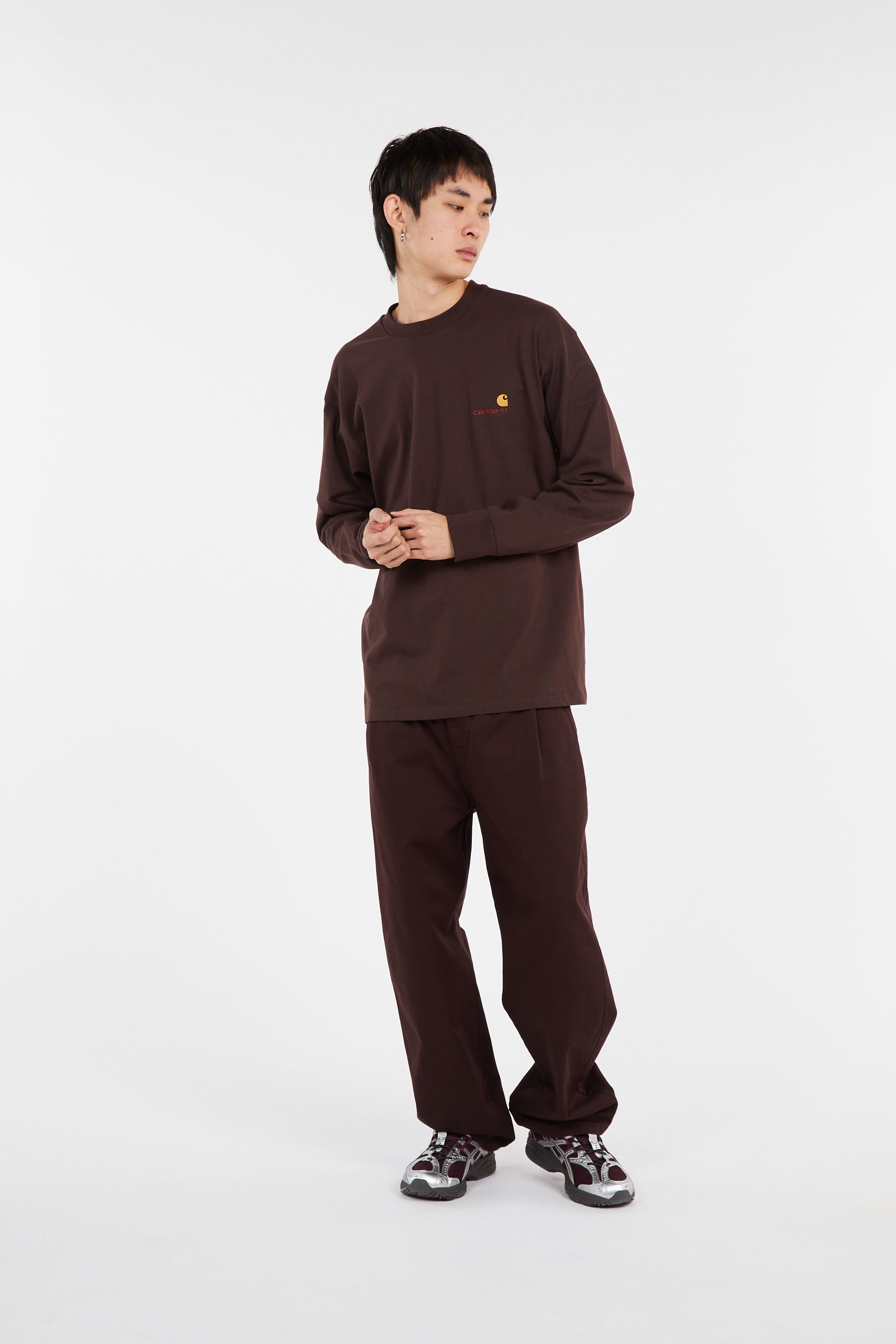 T-shirt l/s american script t-shirt CARHARTT WIP Marron