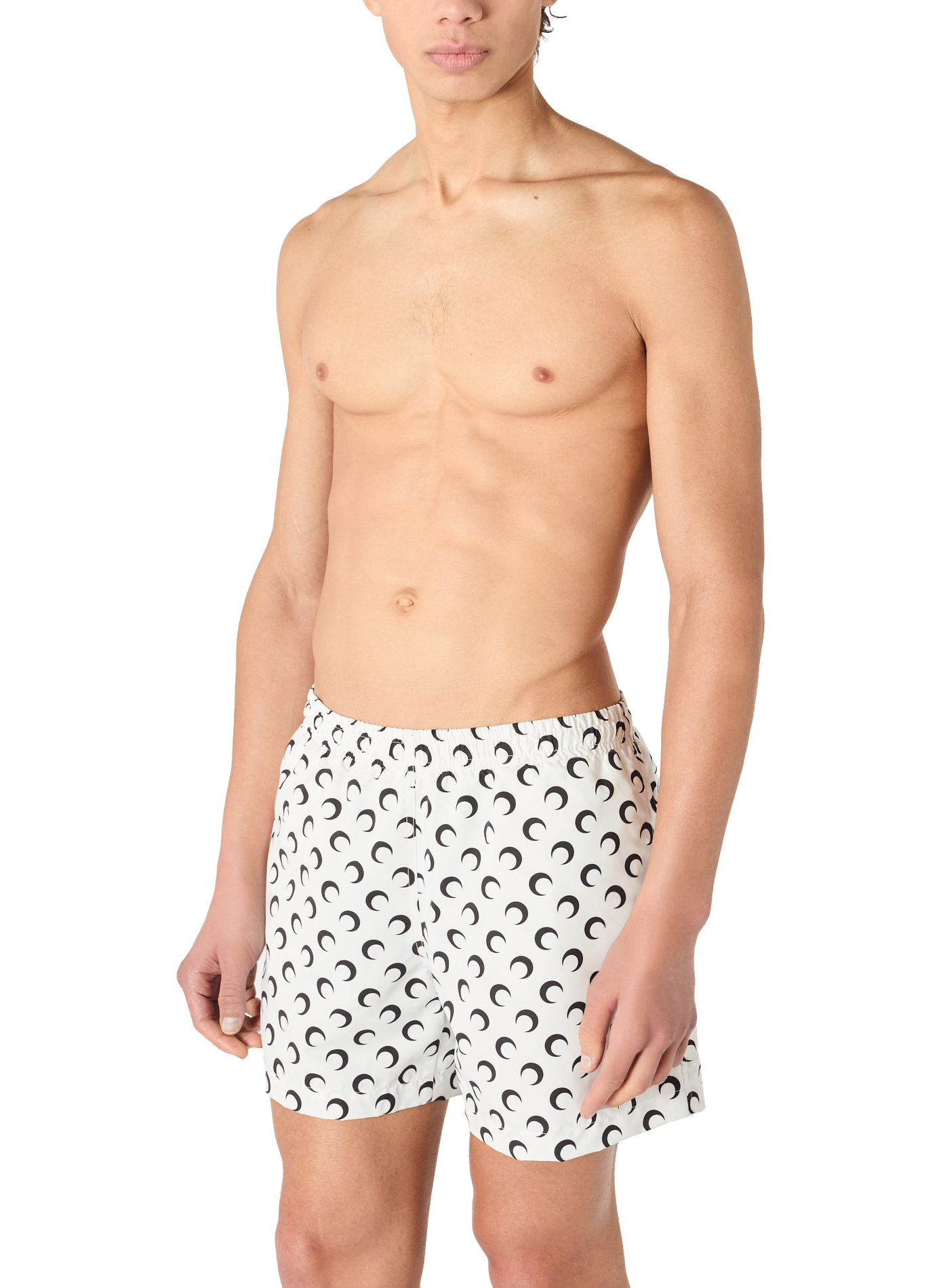 Short de bain imprimé moon MARINE SERRE Blanc