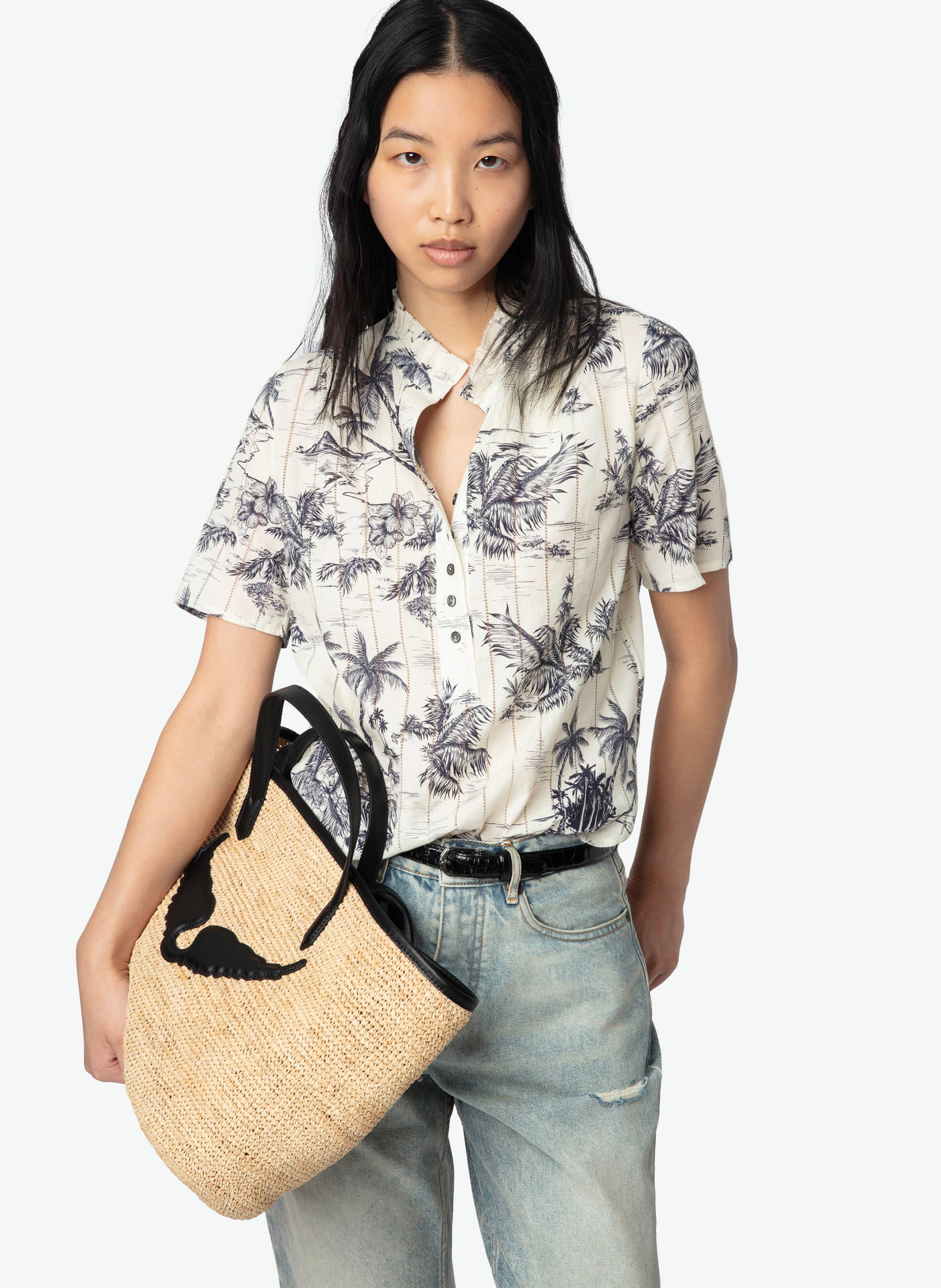 Ronde hals blouse van katoen topher ZADIG&VOLTAIRE Beige