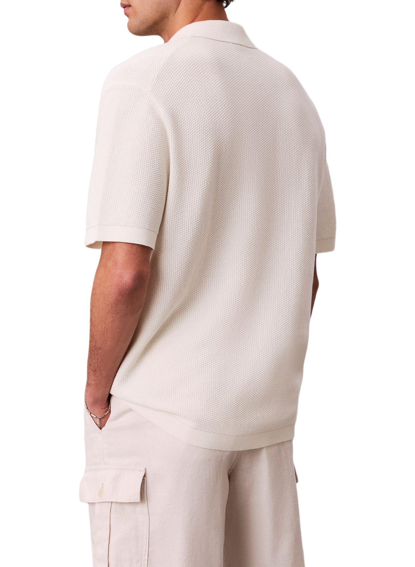 Kurzarm-Poloshirt aus Baumwolle CALVIN KLEIN Beige