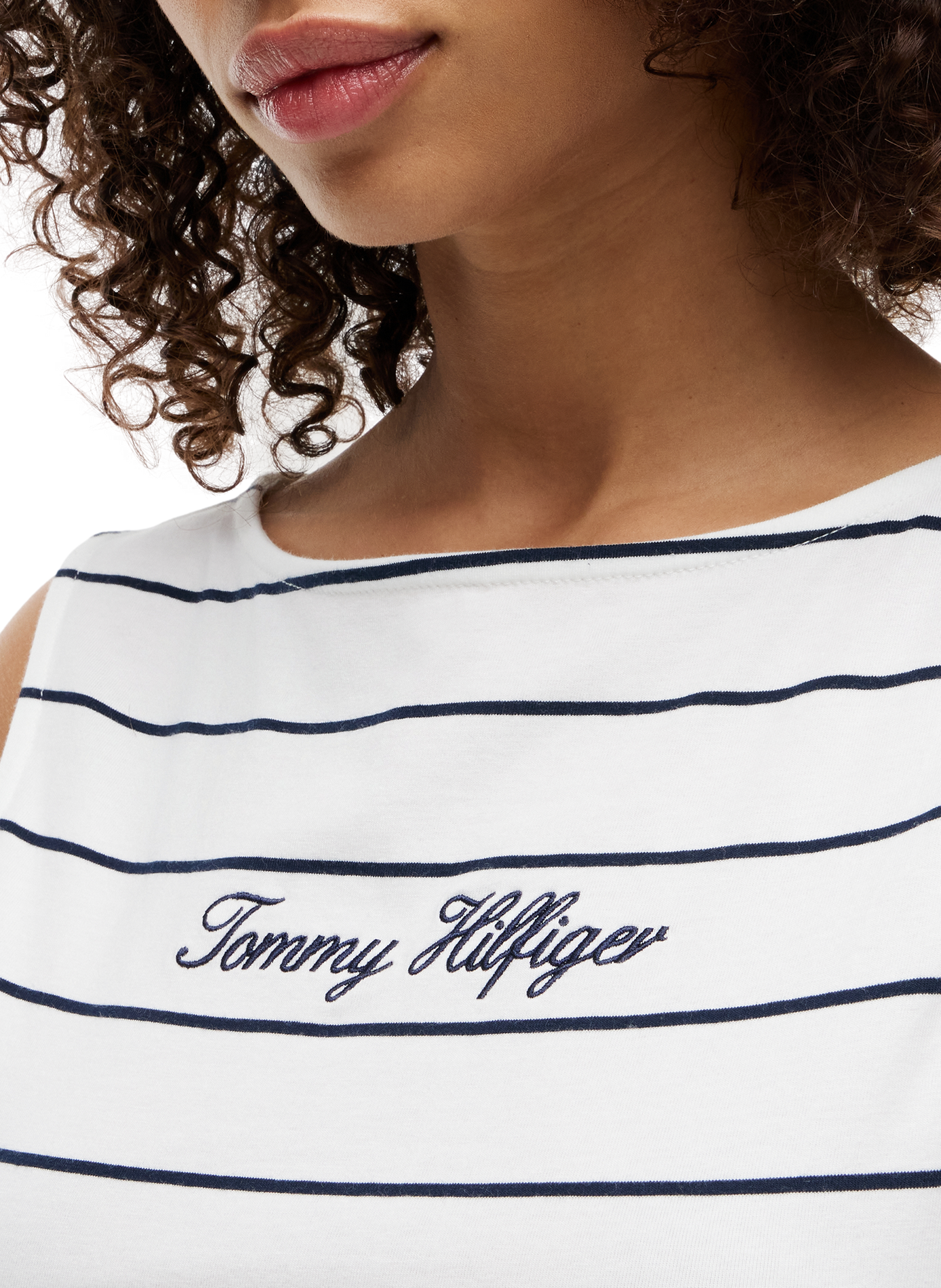 Round neck tank top in blended cotton TOMMY HILFIGER Multicolour