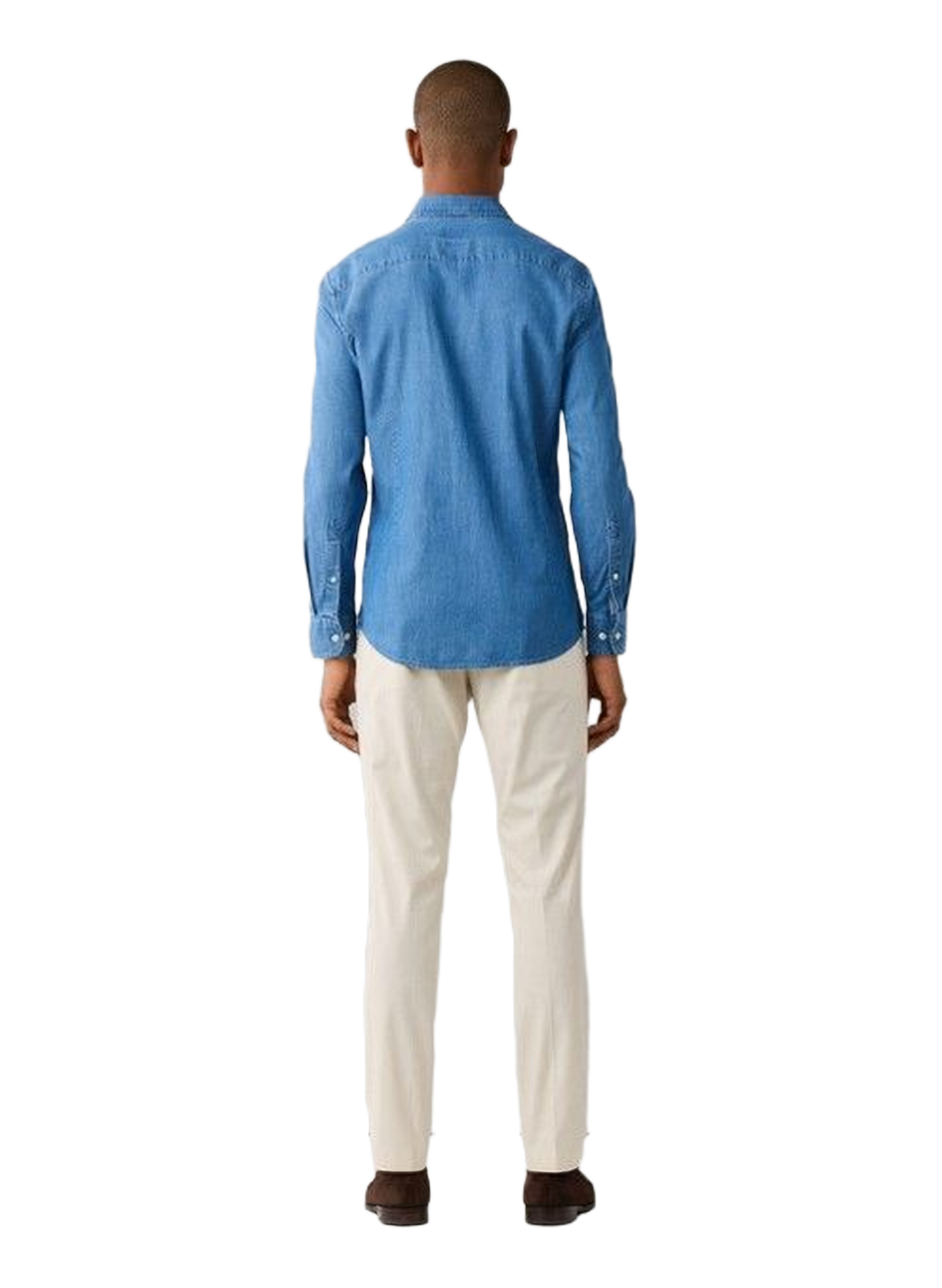 Denim shirt in blended cotton HACKETT Blue