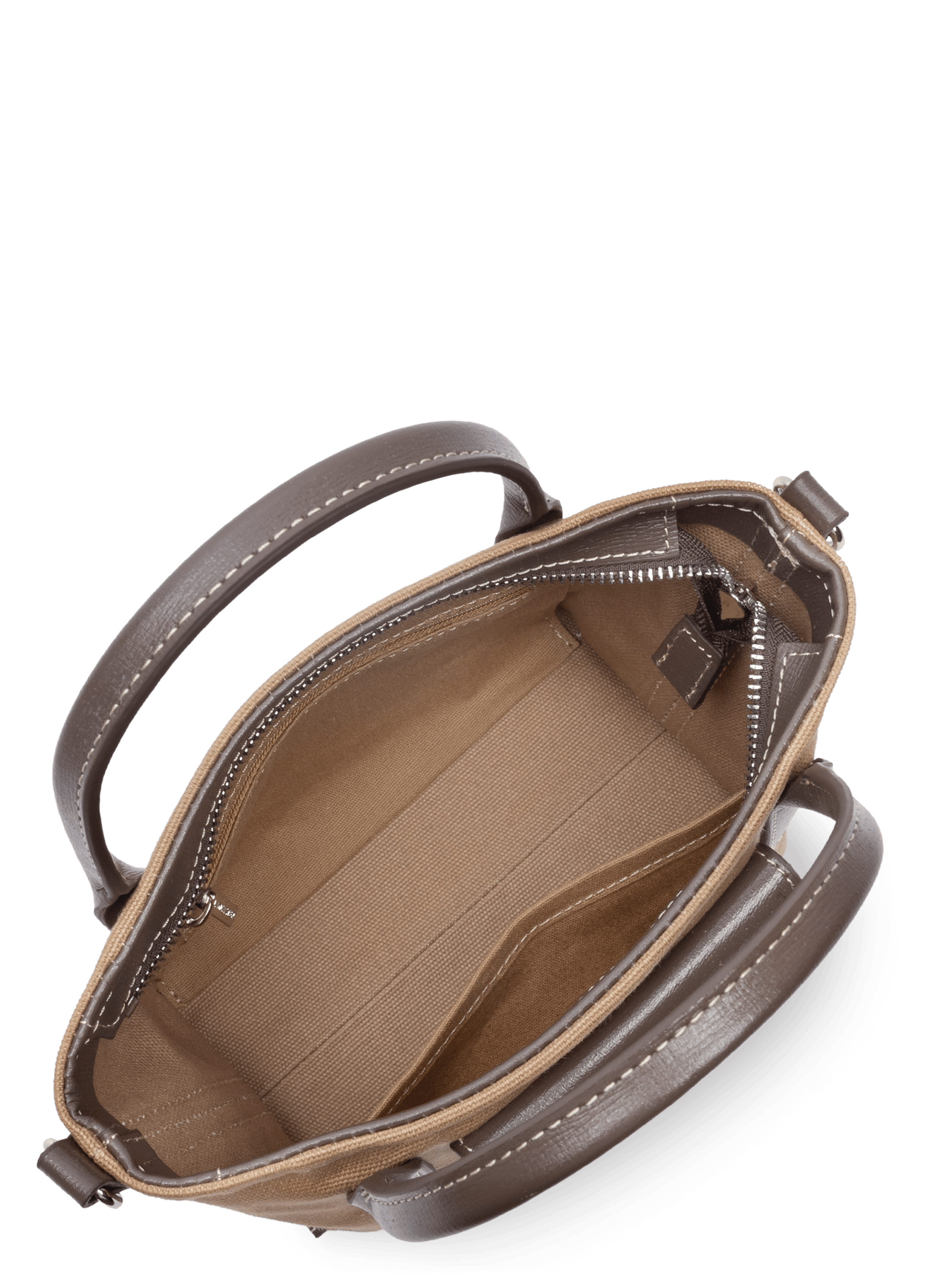 Mini sac cabas main - canvas kba LANCASTER Marron