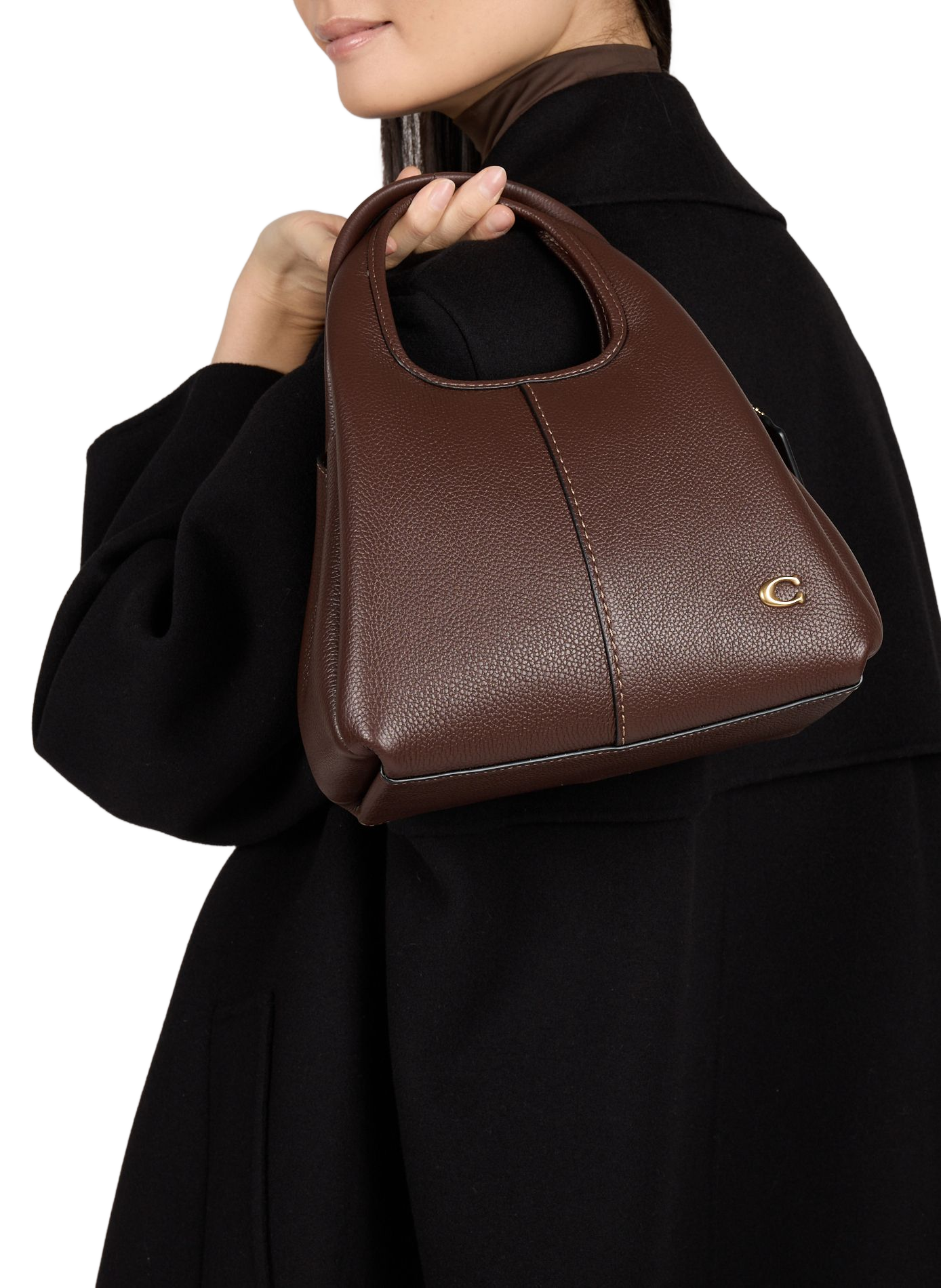 Lederhandtasche Lana COACH Braun