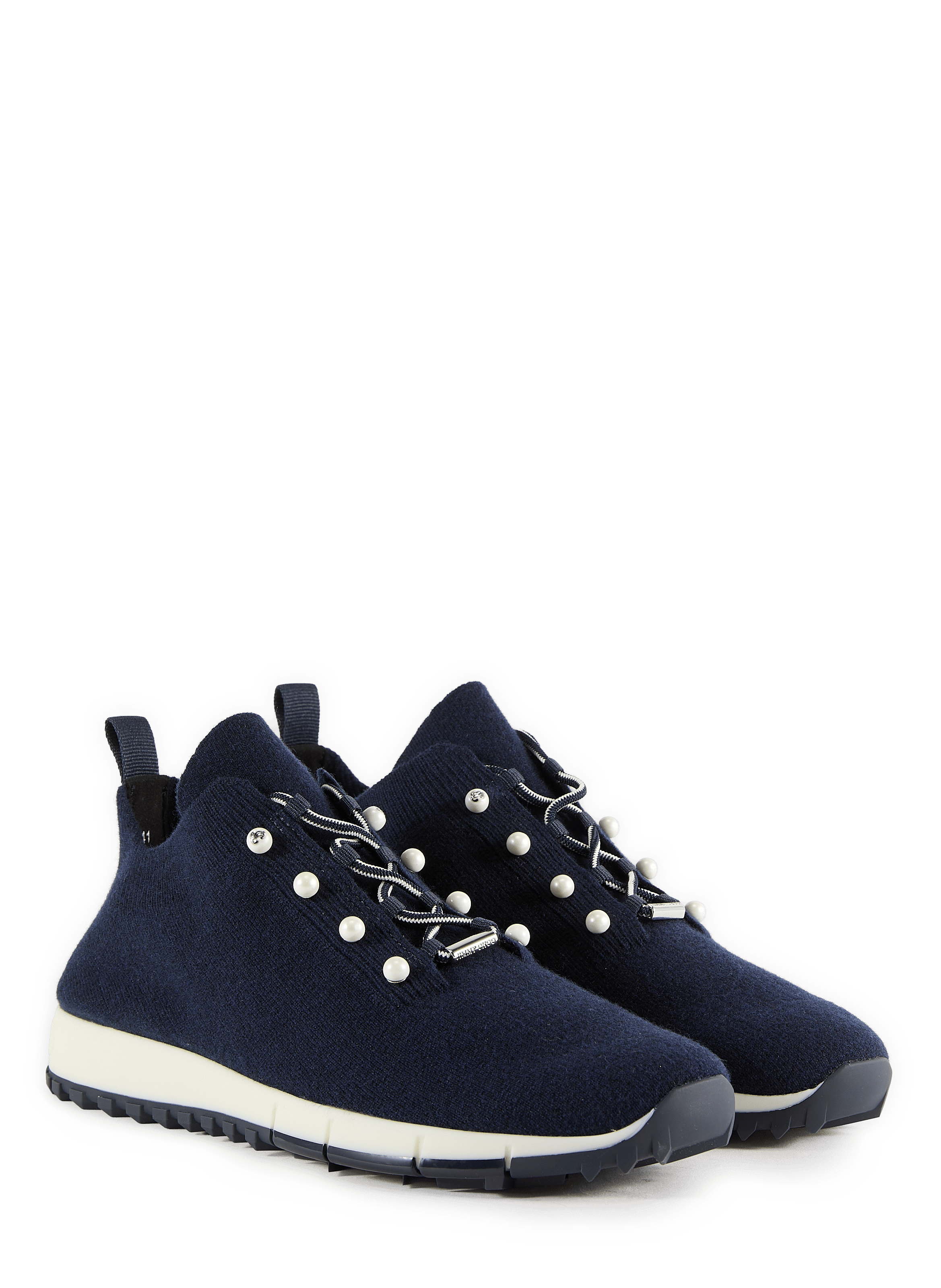 Baskets basses à perles Veles en cachemire JIMMY CHOO Bleu