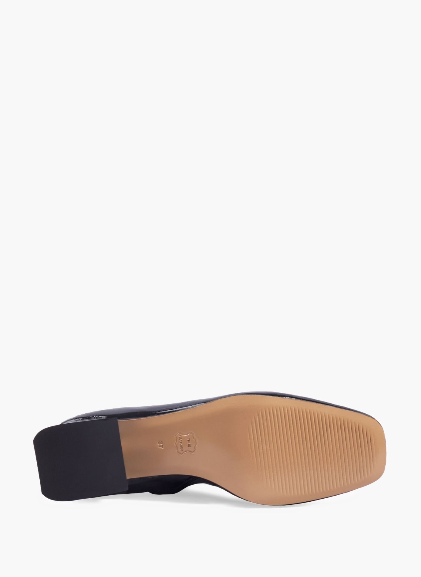 Bottines moyen talon carré diane cuir vernis JULES & JENN Noir