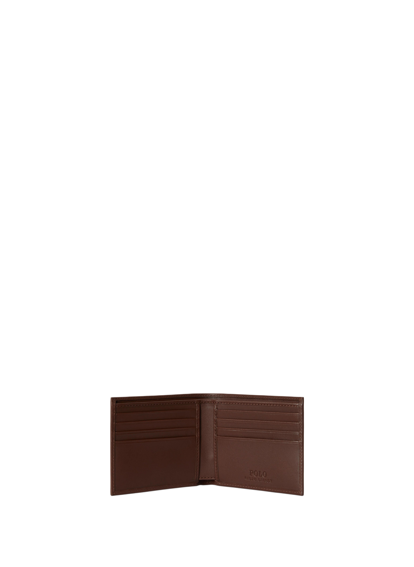 Bestickte Lederbrieftasche POLO RALPH LAUREN Beige