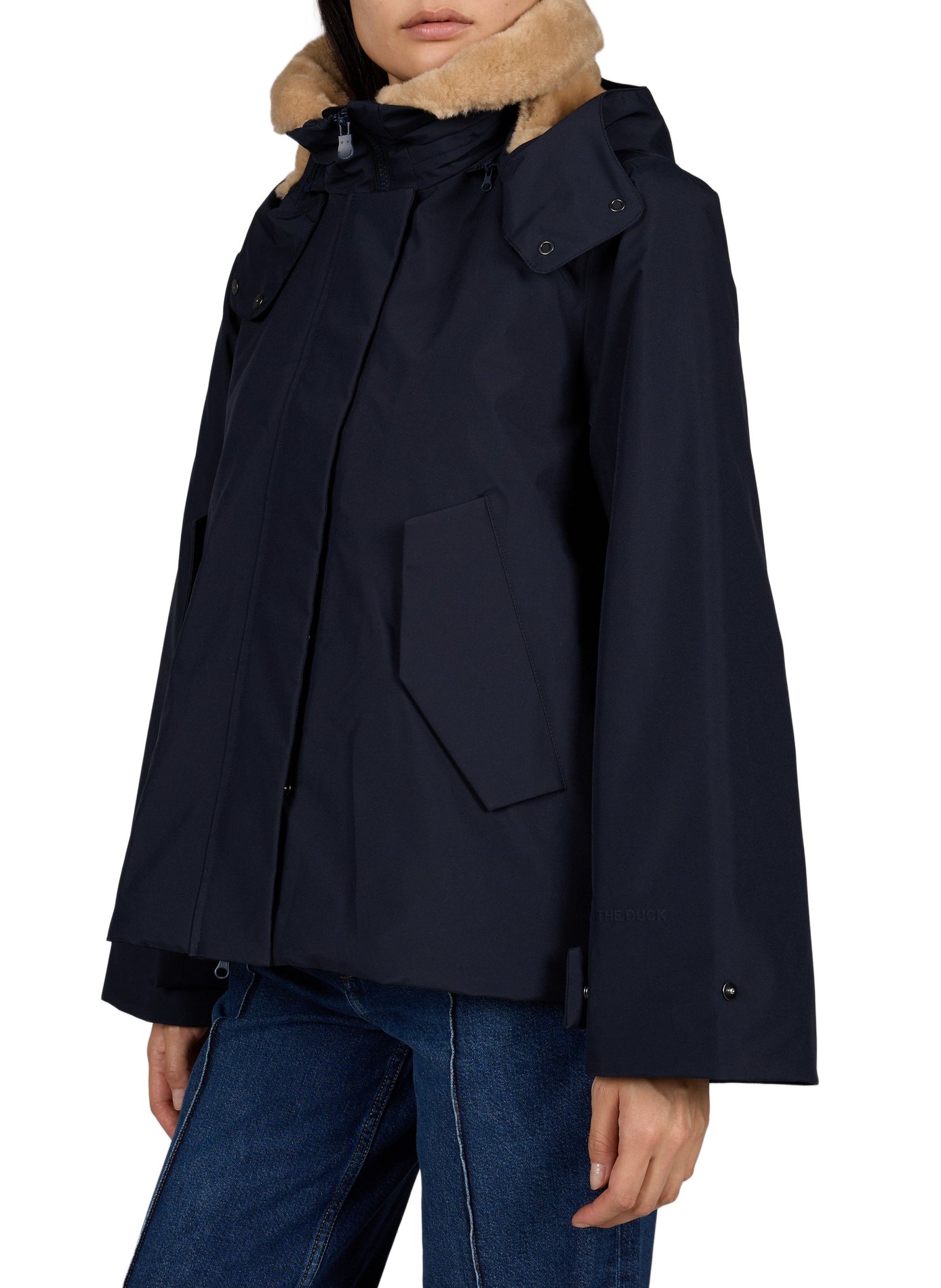 Manteau ample à capuche amovible SAVE THE DUCK Bleu