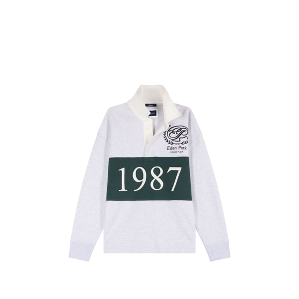 Sweat col polo en coton mélangé Sweat col polo en coton mélangé