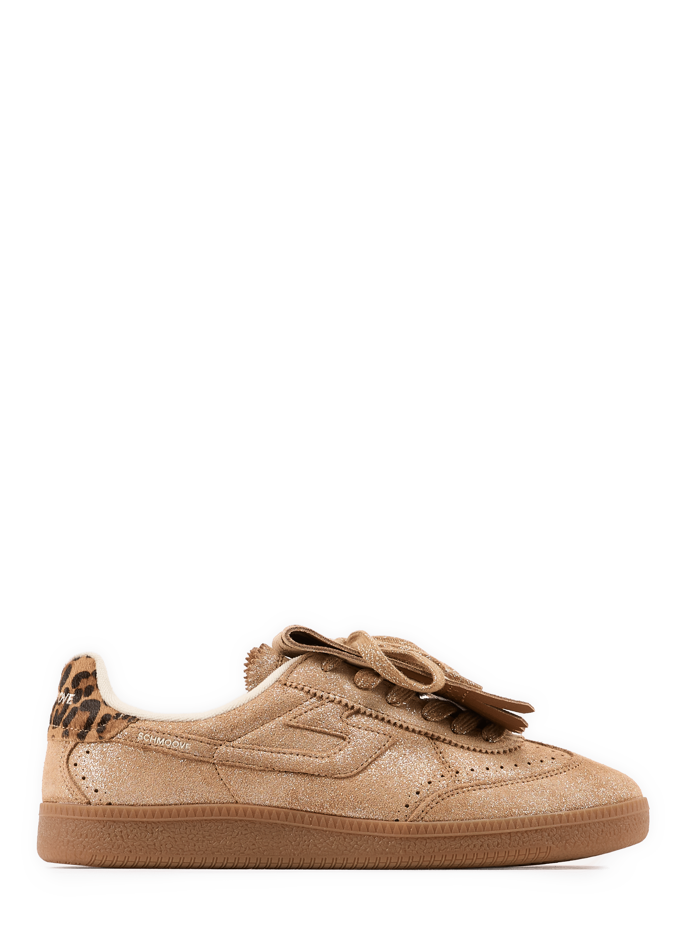 Baskets basses en cuir pailleté SCHMOOVE Beige