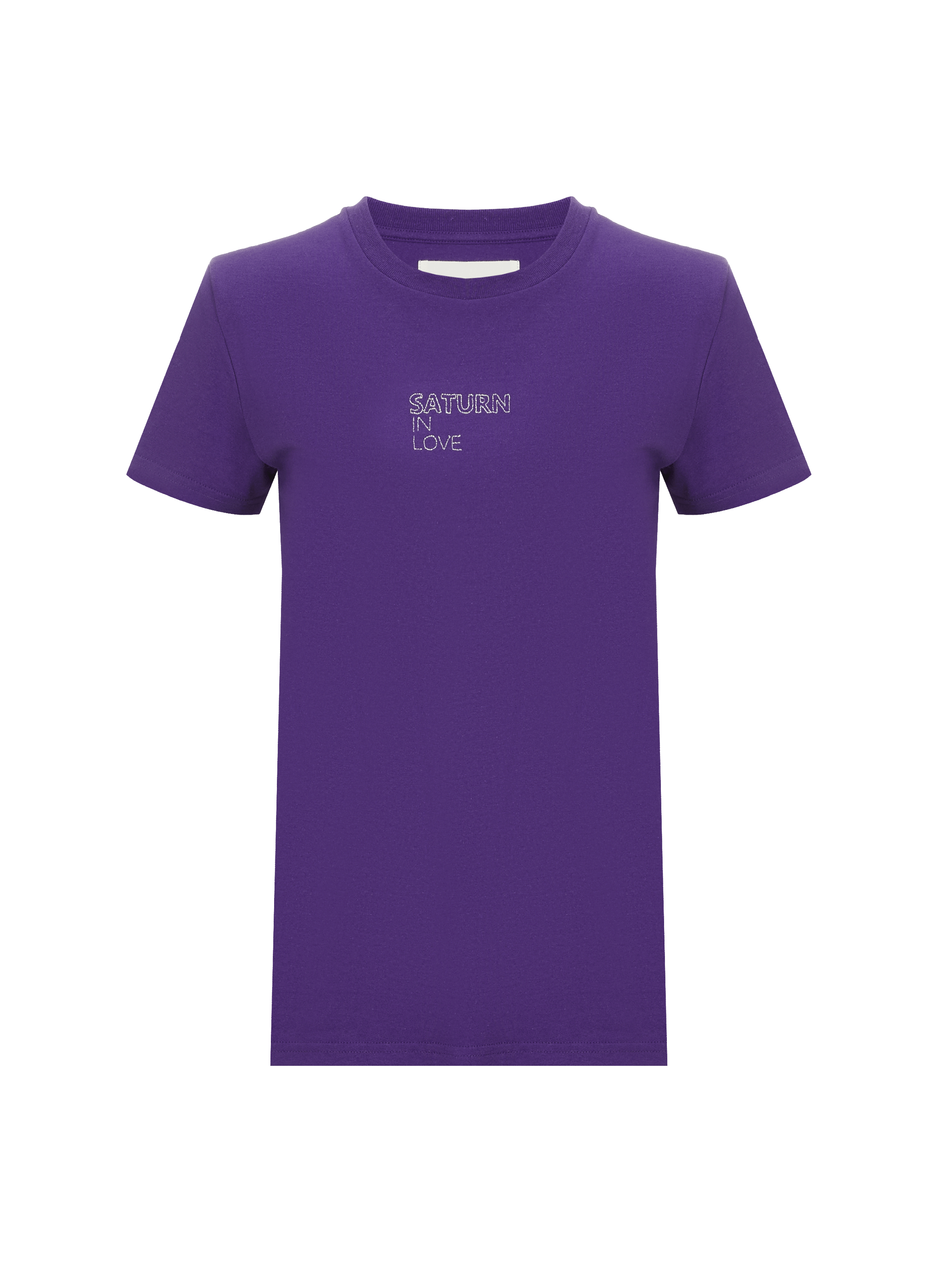 T-shirt à inscription brodée SAISON 1865 Violet
