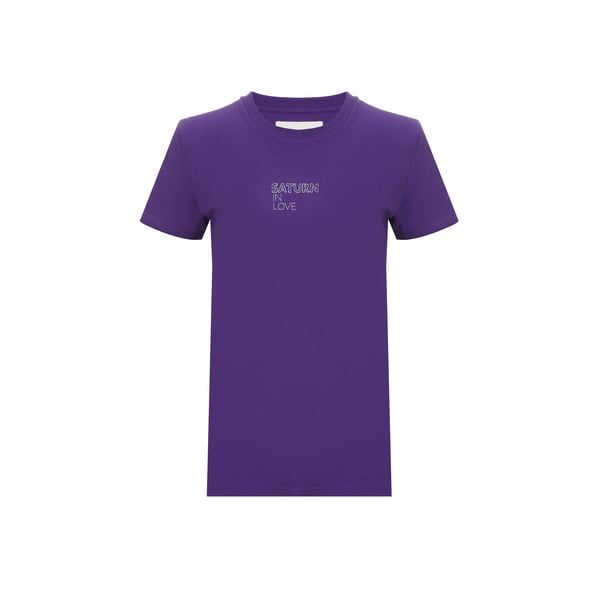 T-shirt à inscription brodée