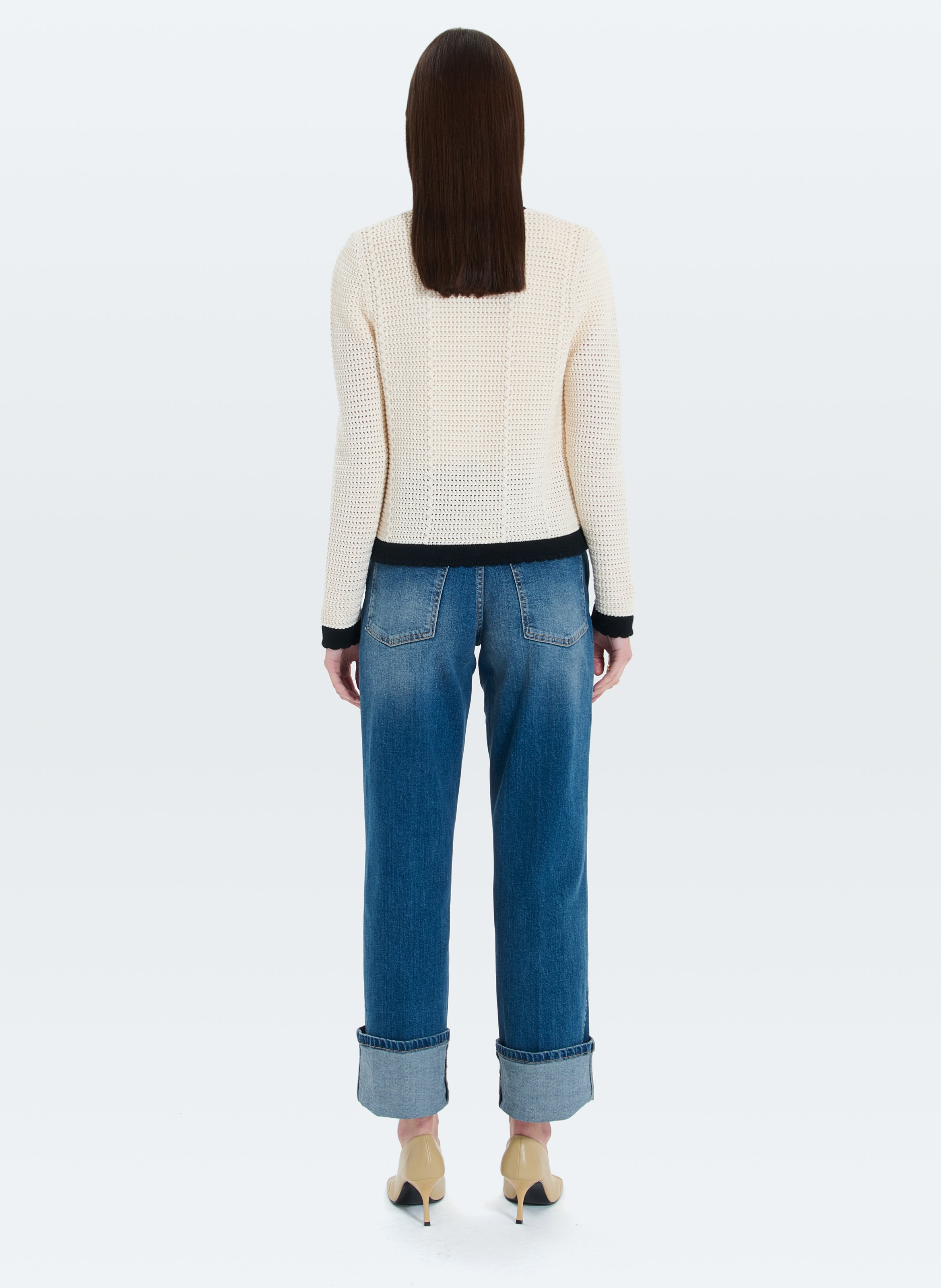 Gilet ecru droit - gully Blanc