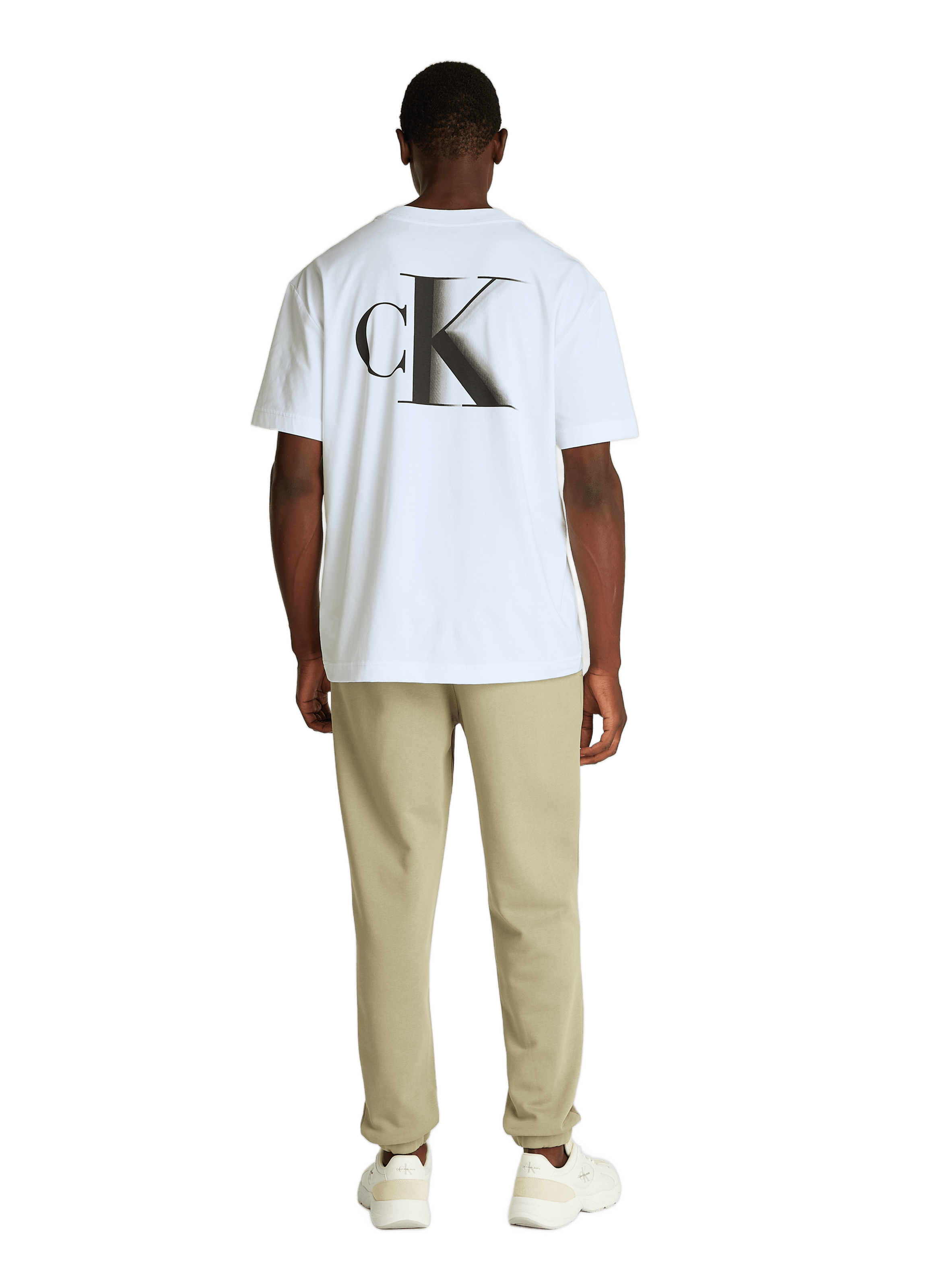 Straight printed cotton T-shirt CALVIN KLEIN White