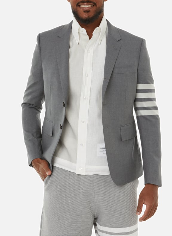 Blazer en laine Gris by THOM BROWNE THOM BROWNE Blazer en laine Gris