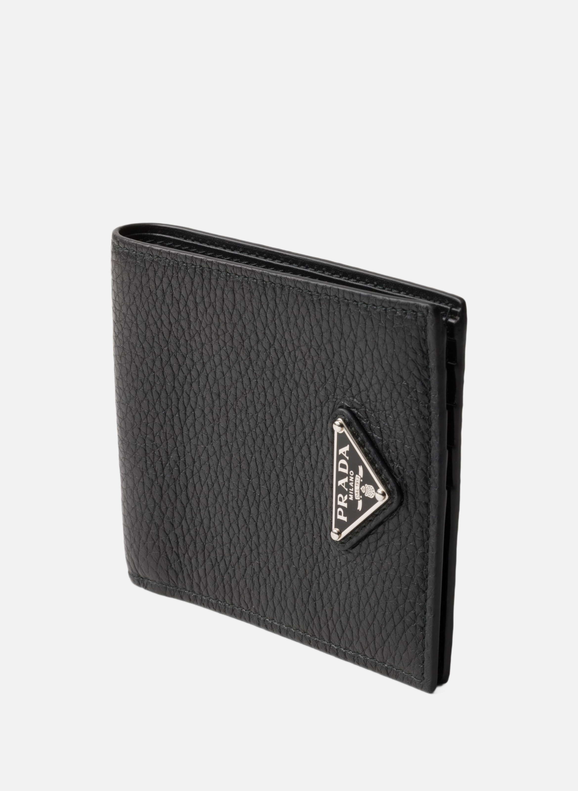 Portefeuille en cuir PRADA Noir