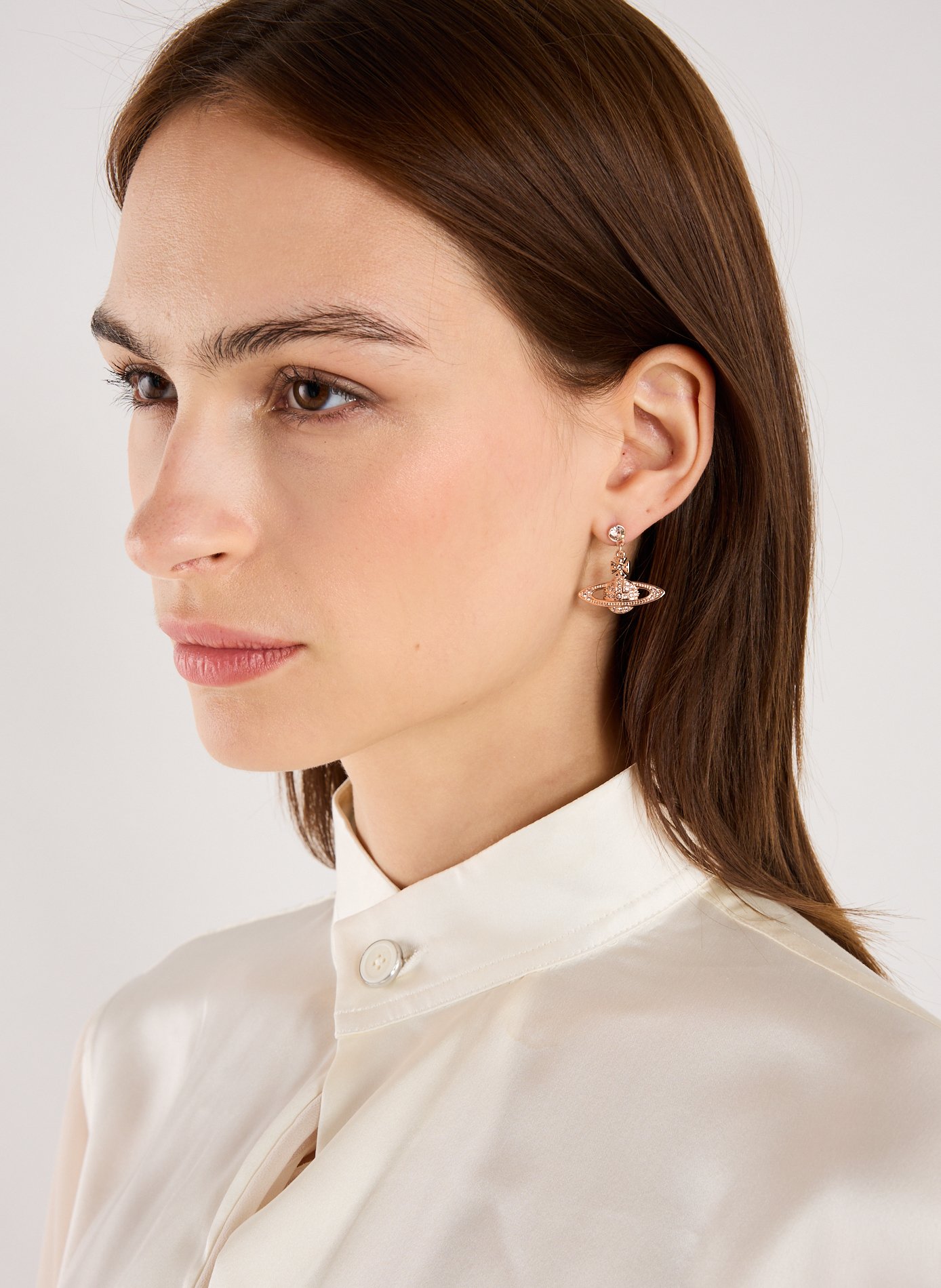 Boucles d'oreille Mini Bas Relief Drop VIVIENNE WESTWOOD Rose