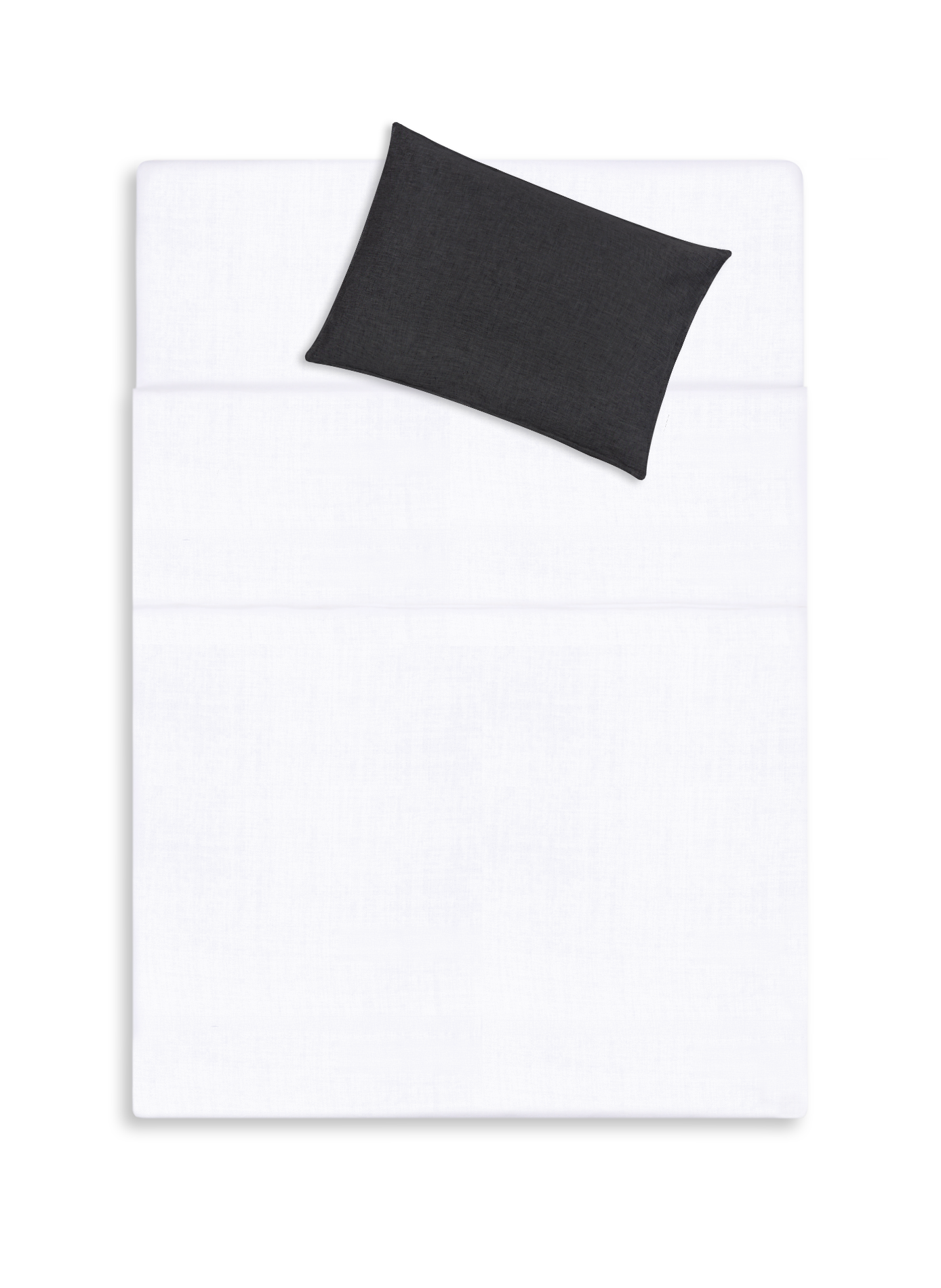 Taie d'oreiller en lin lavé AU PRINTEMPS PARIS Gris