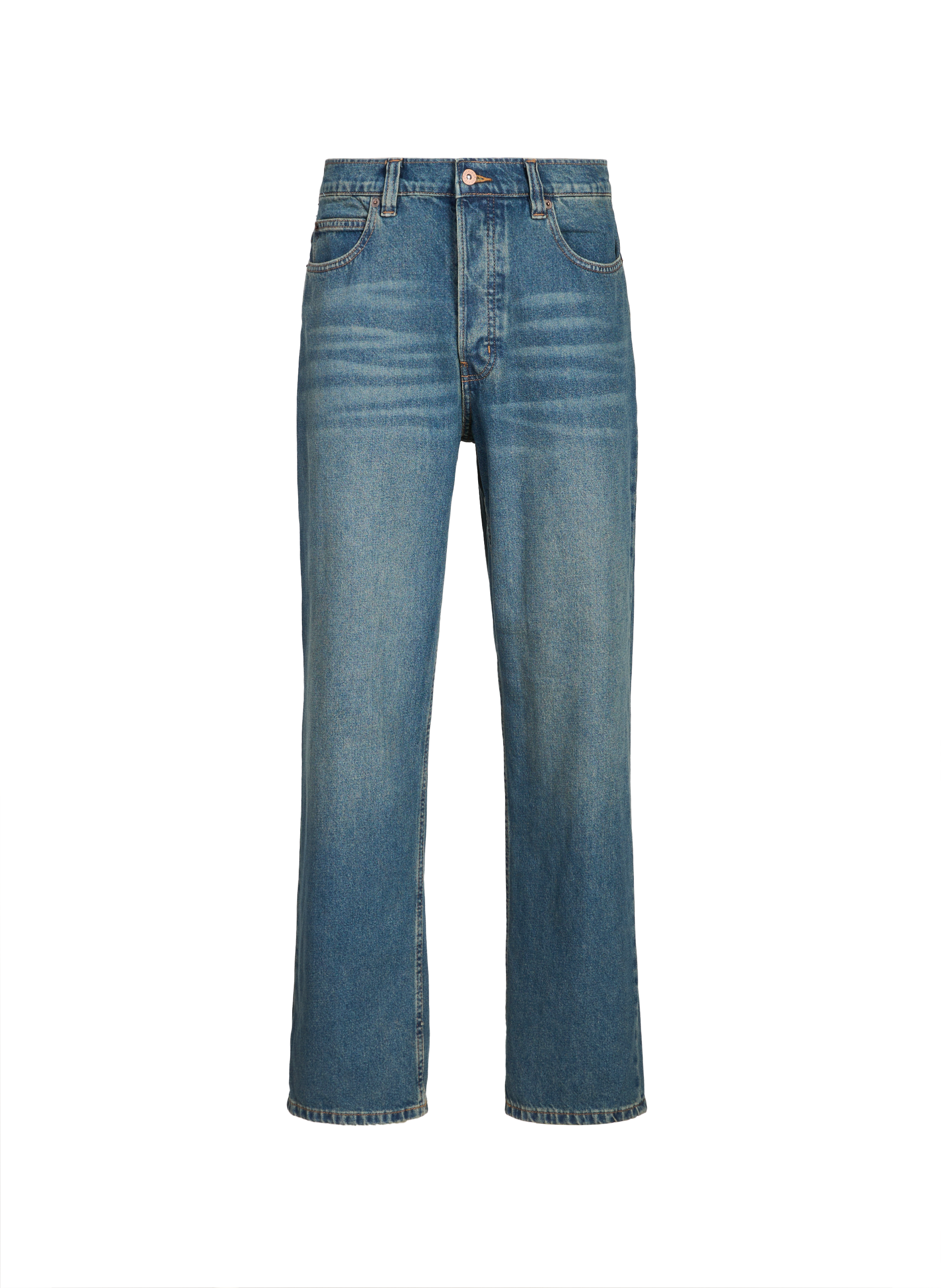 DICKIES Straight cotton jeans Blue