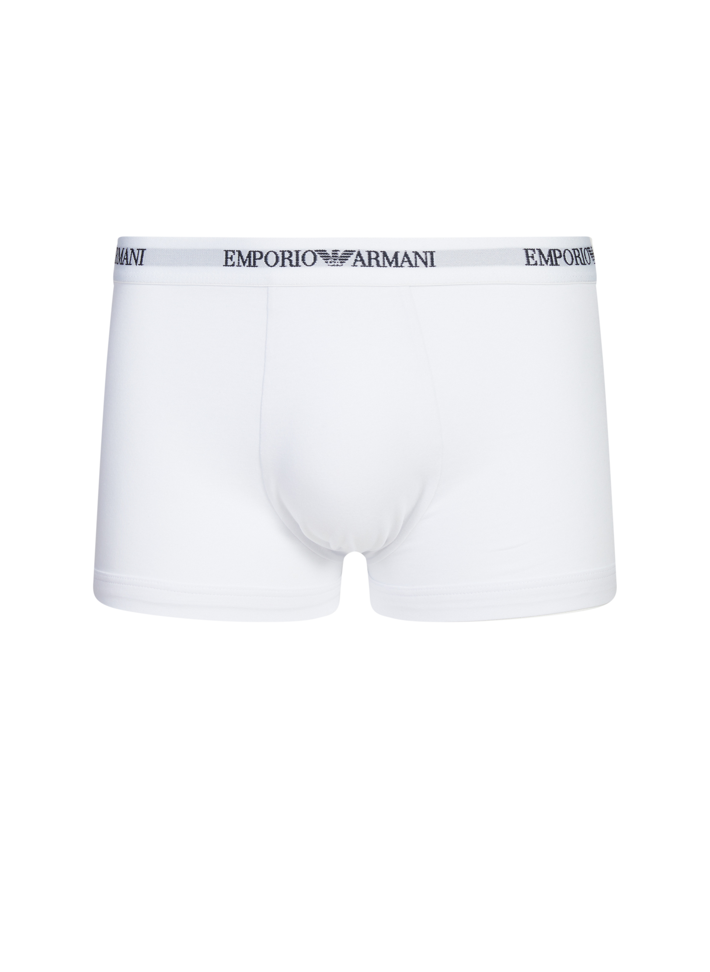 Lot de trois boxers en coton mélangé EMPORIO ARMANI Blanc