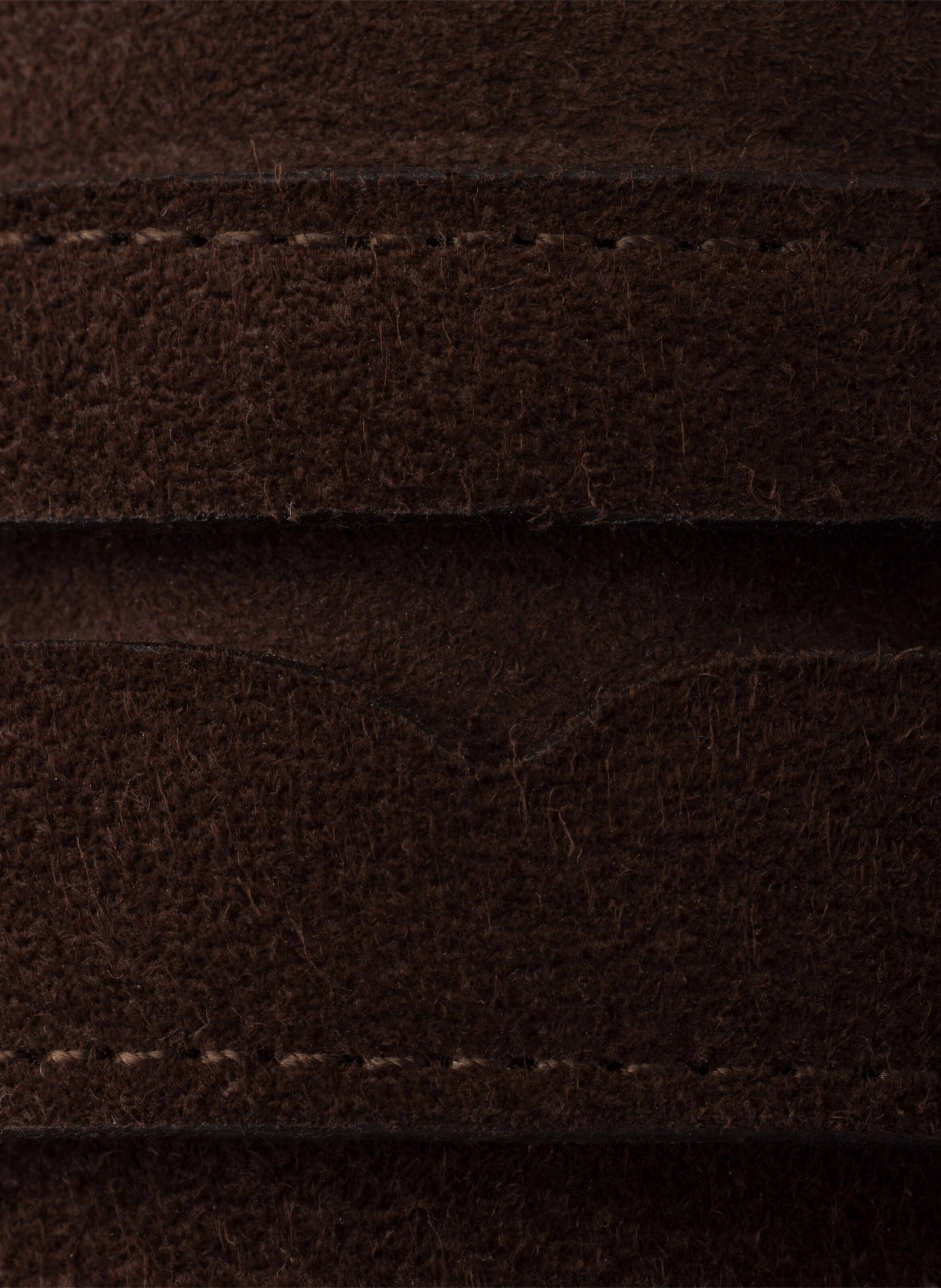 Mocassins shuffle en veau velours effet vieilli PRADA Marron