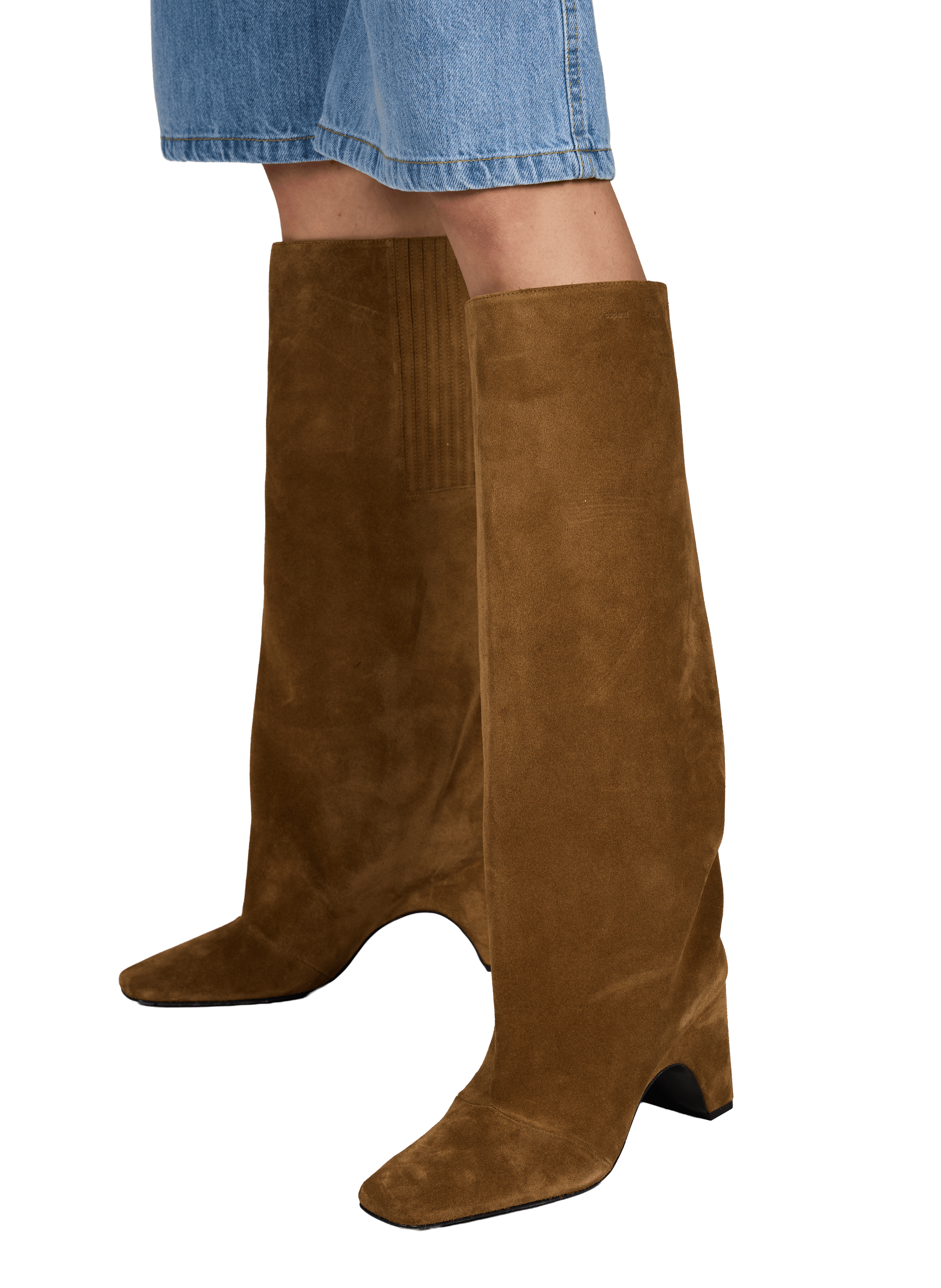 High suede leather boots COPERNI Brown