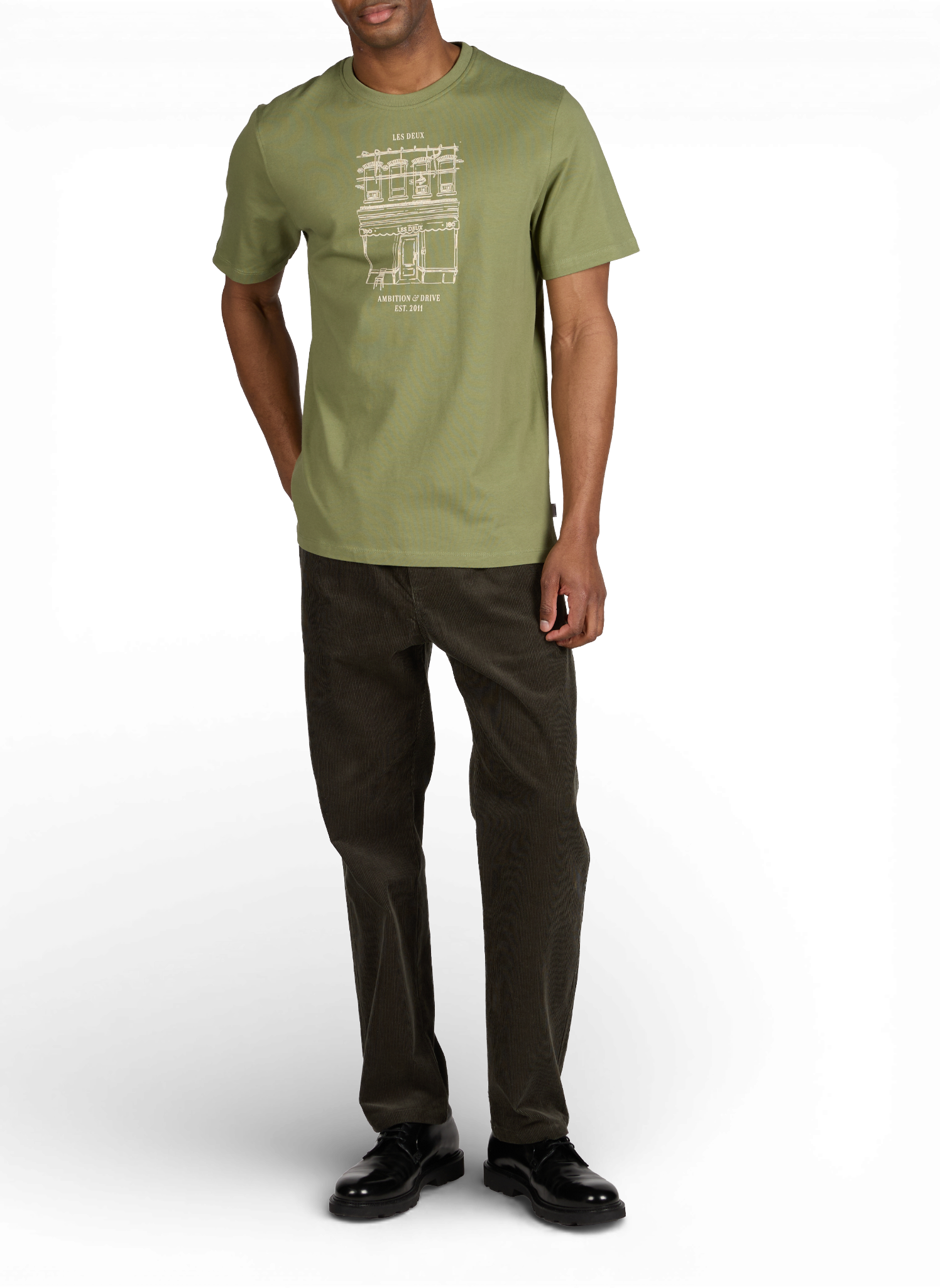 Straight corduroy cotton pants SAMSOE SAMSOE Khaki