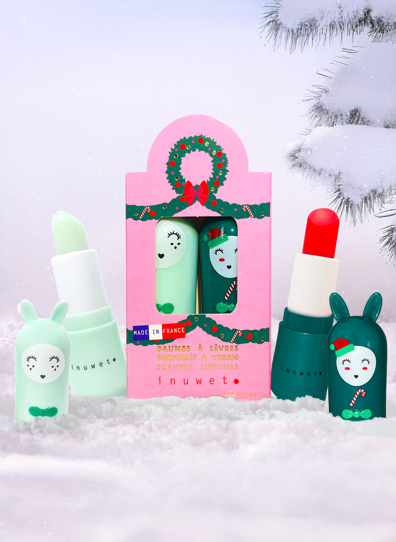 Coffret duo star sequin - 2 baumes à lèvres  INUWET No color