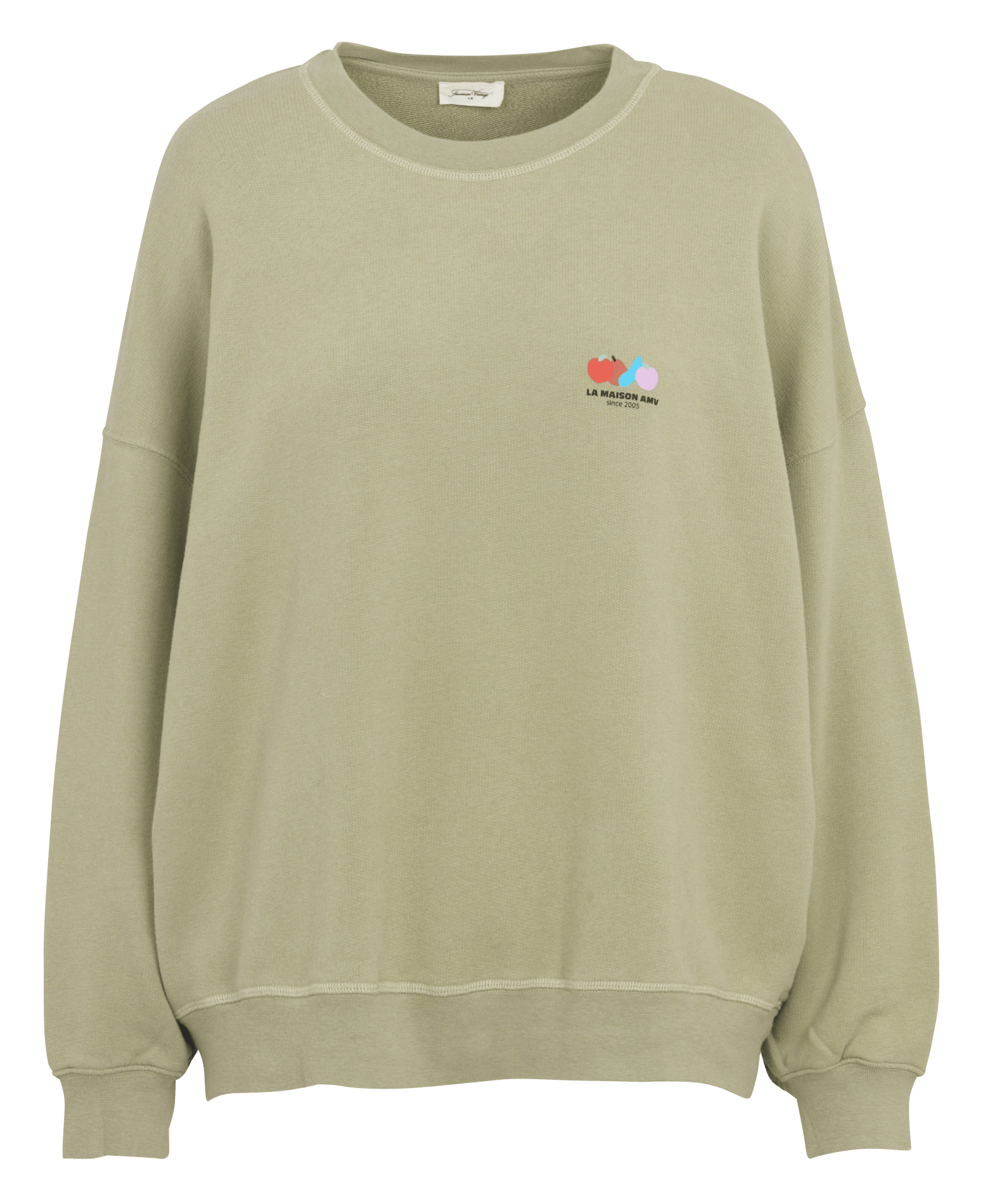 Sweat oversize col rond en coton mélangé atubay AMERICAN VINTAGE Vert