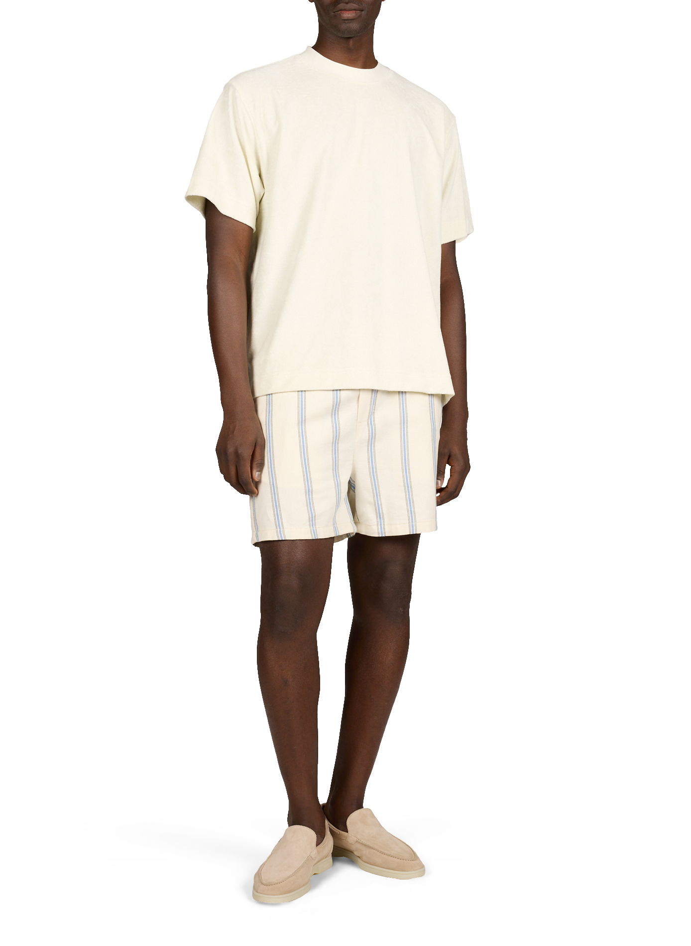 Oversized Terry T-shirt Toby in mixed cotton GERTRUDE ET GASTON Beige