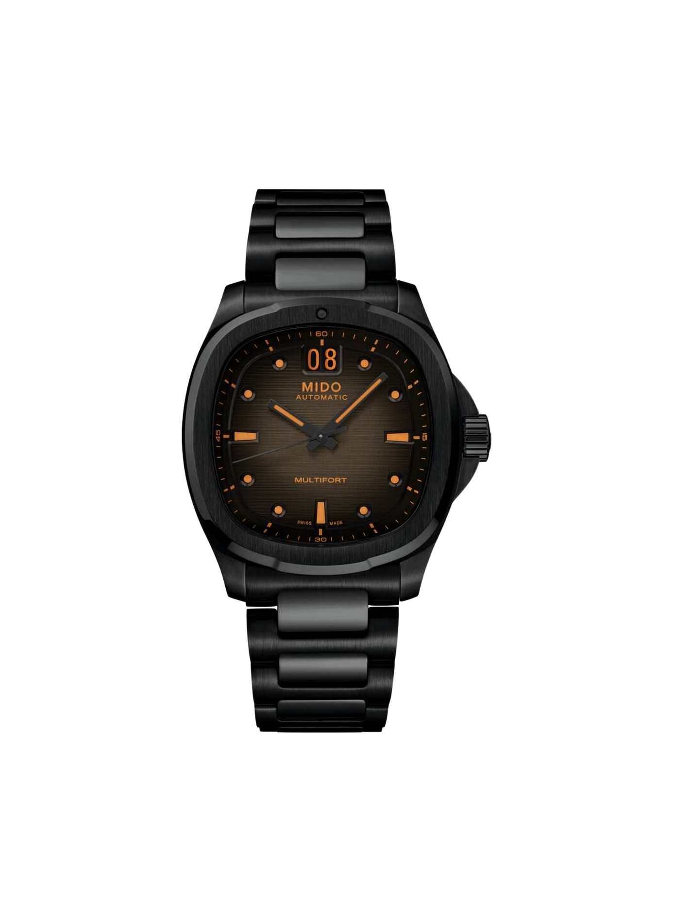 Montre Multifort TV Big Date en acier inoxydable MIDO Gris