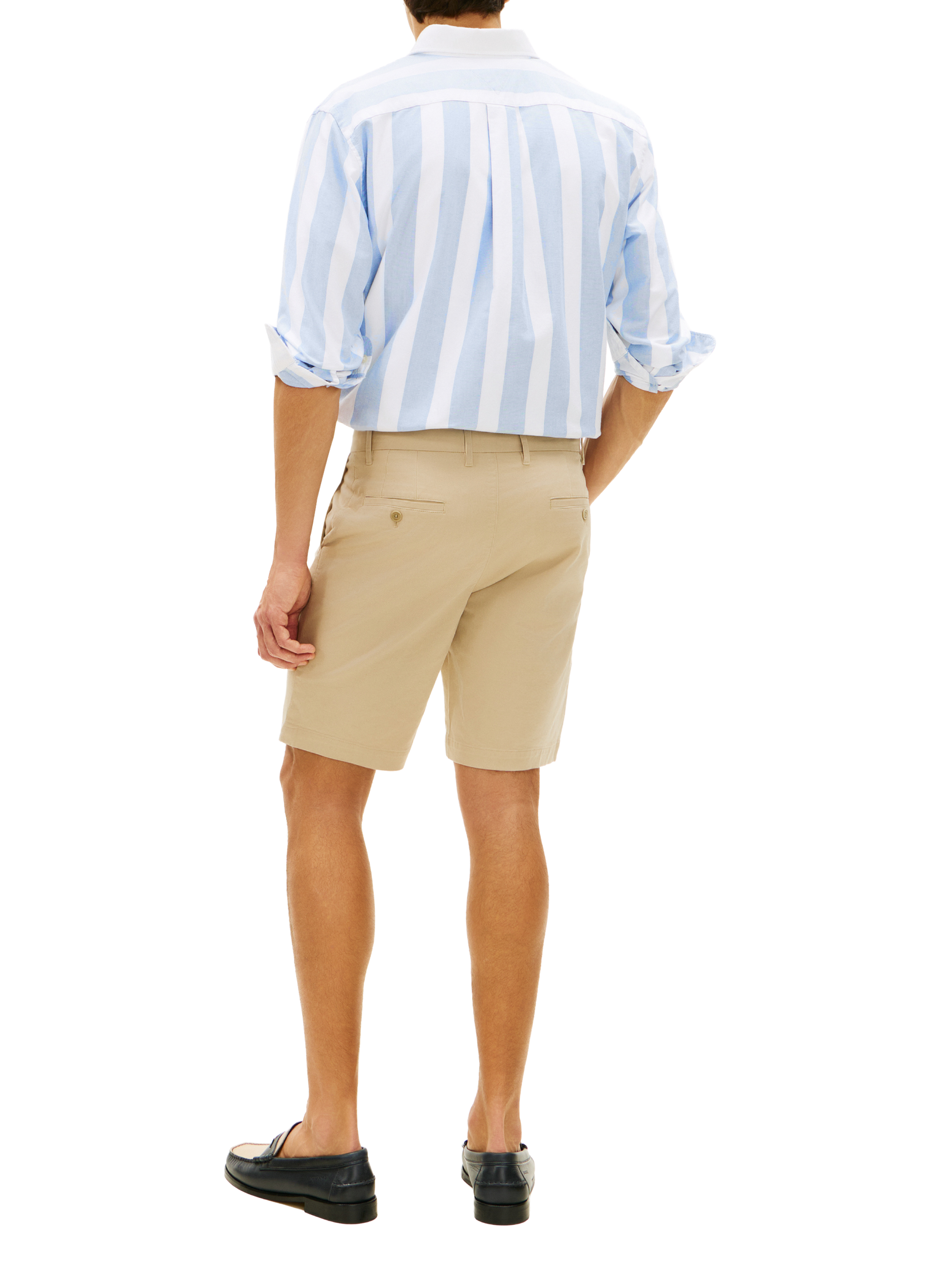 Chino Bermuda with logo in blended cotton TOMMY HILFIGER Beige