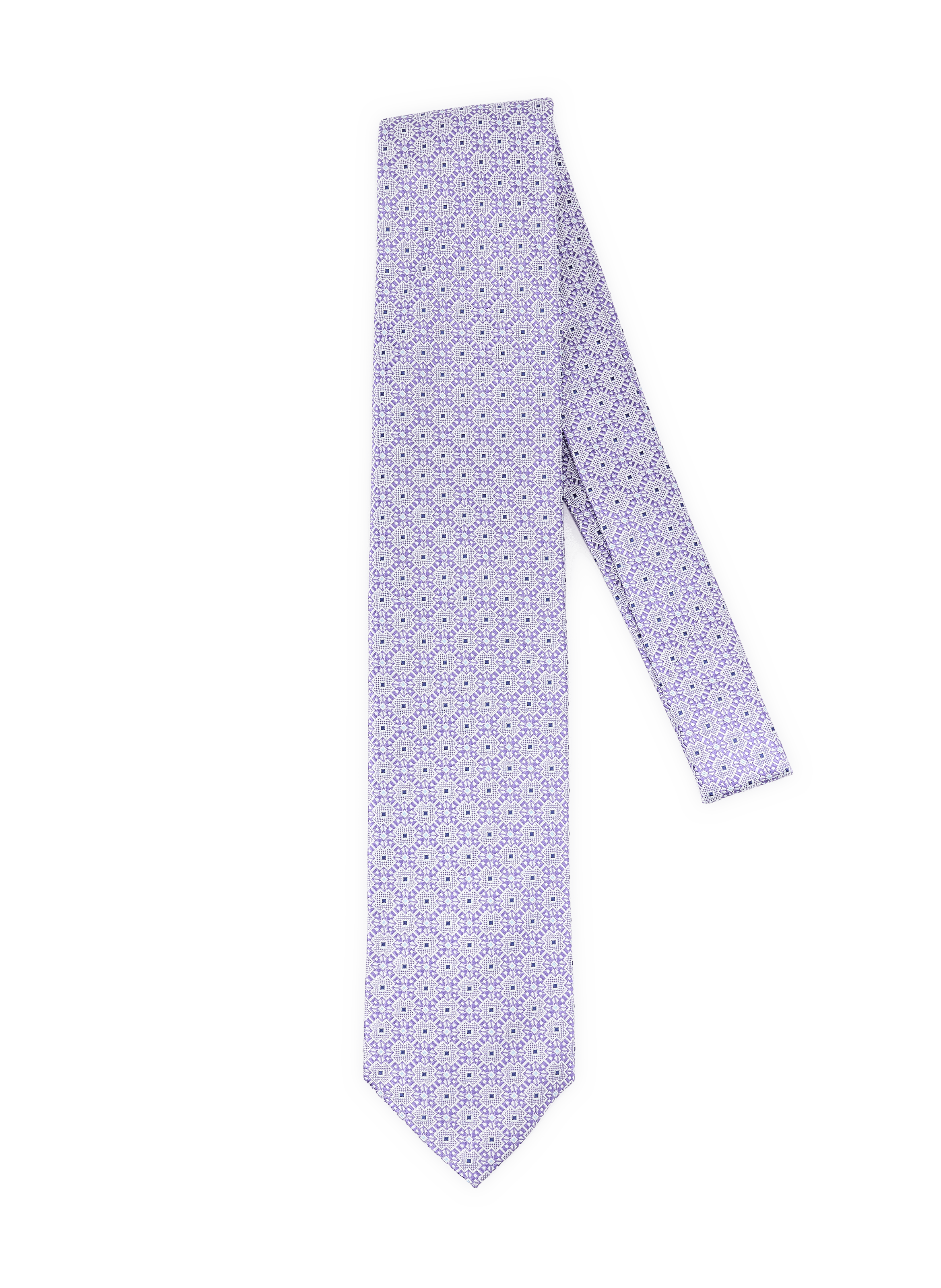 Cravate à motifs en soie ETON Violet