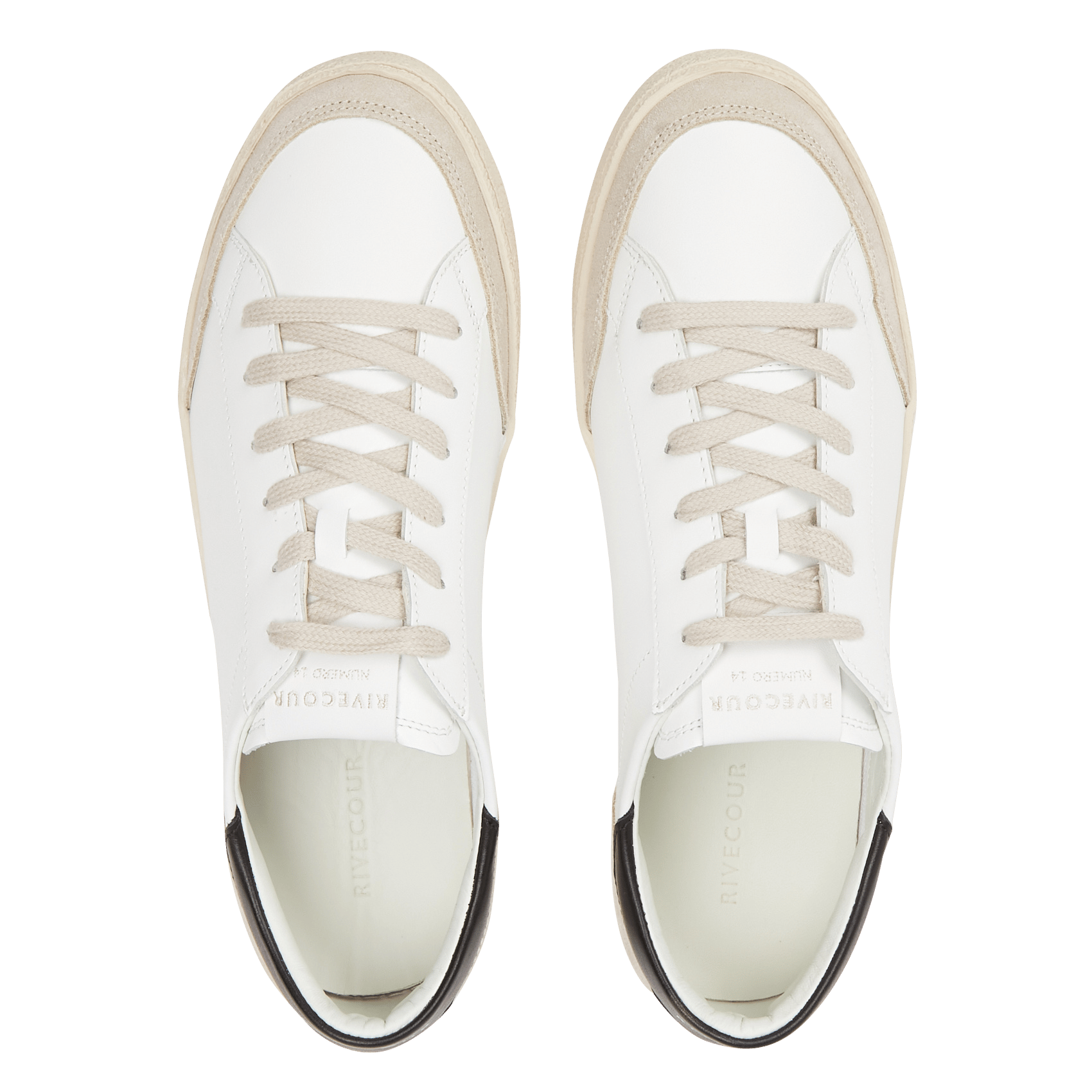 Baskets basses en cuir n°14 RIVECOUR Multicolore