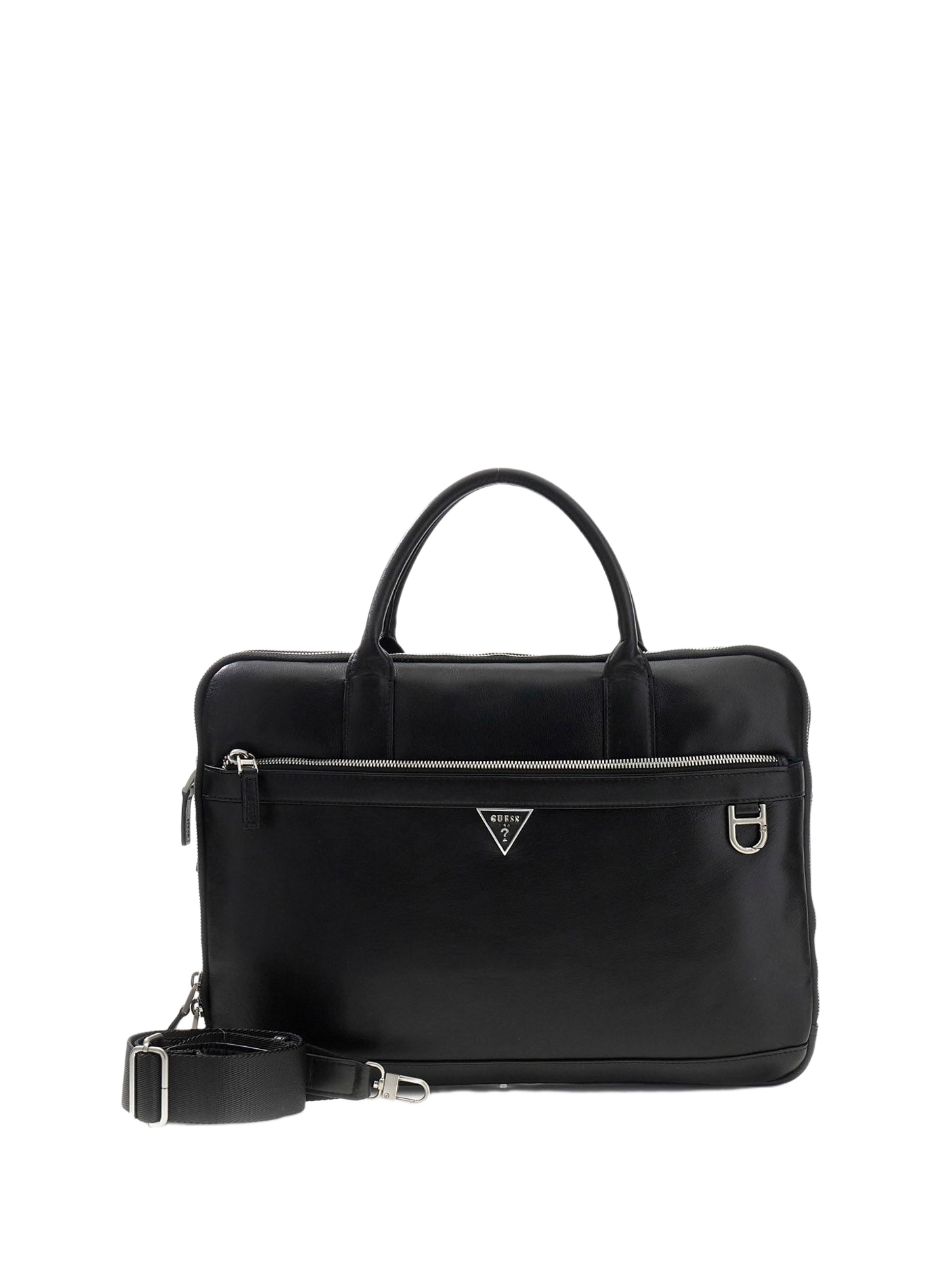 Sac ordinateur Monaco en cuir  GUESS Black