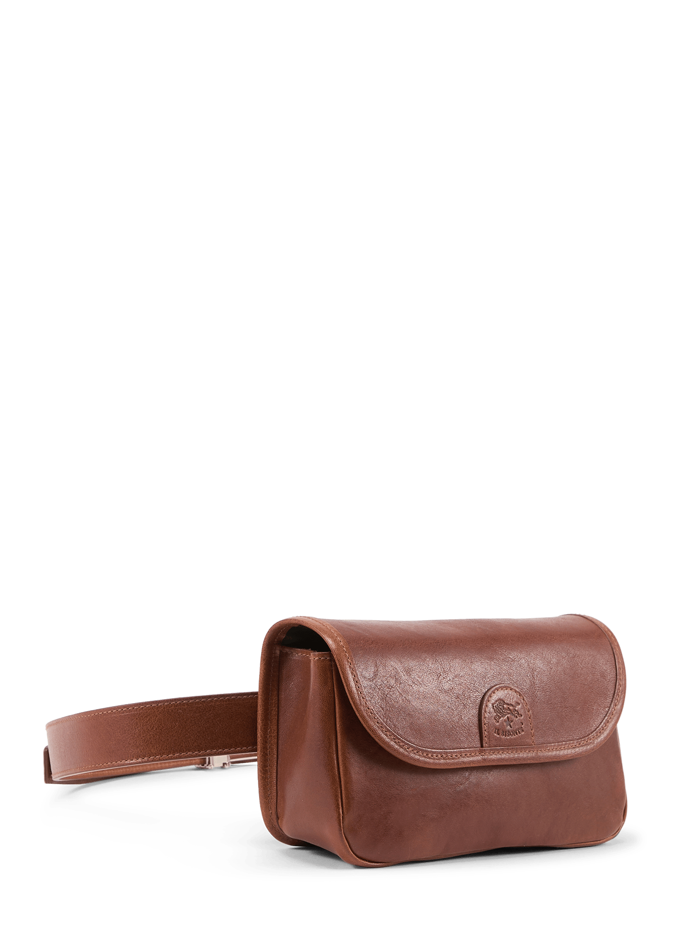 Sac banane à ceinture réglable en cuir IL BISONTE Marron