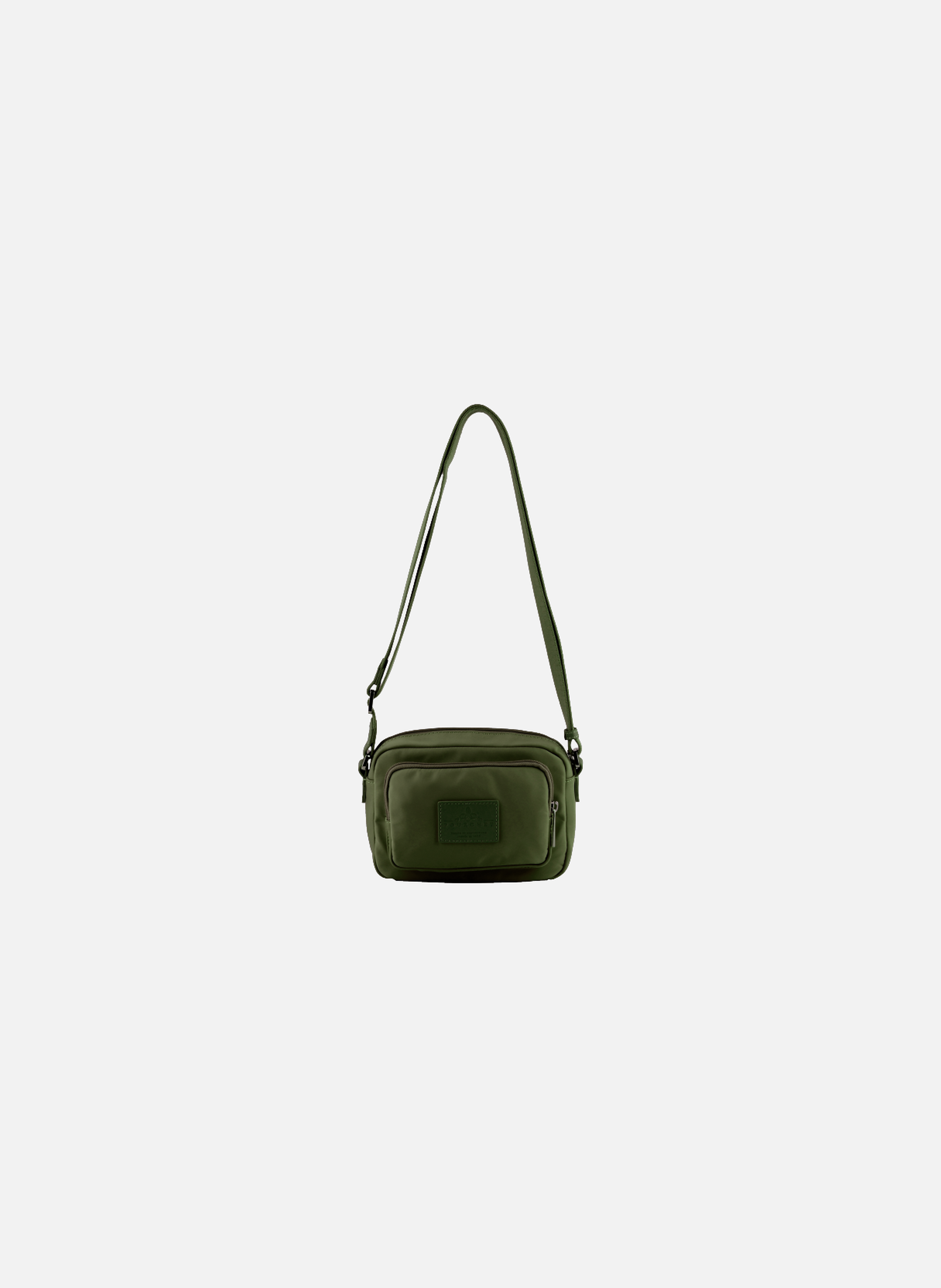 Escale | sac porté travers en toile garnie cuir  Kaki