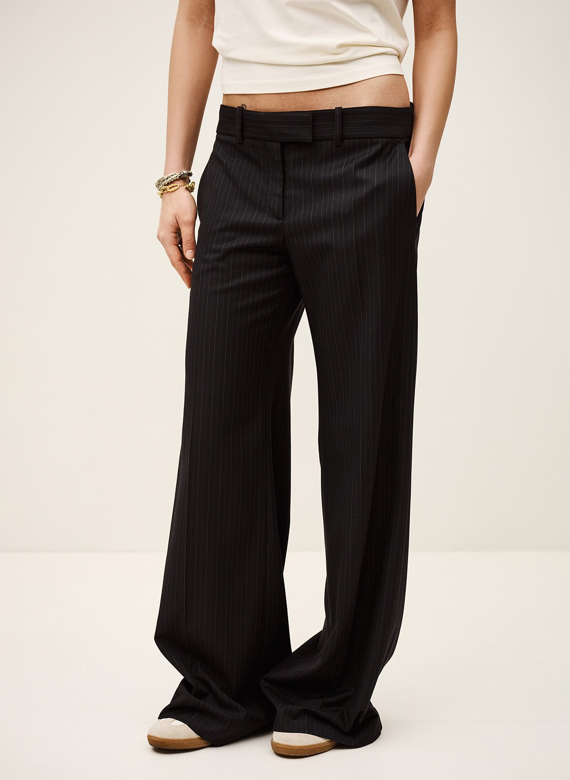 Pantalon tailleur large cely BA&SH Bleu