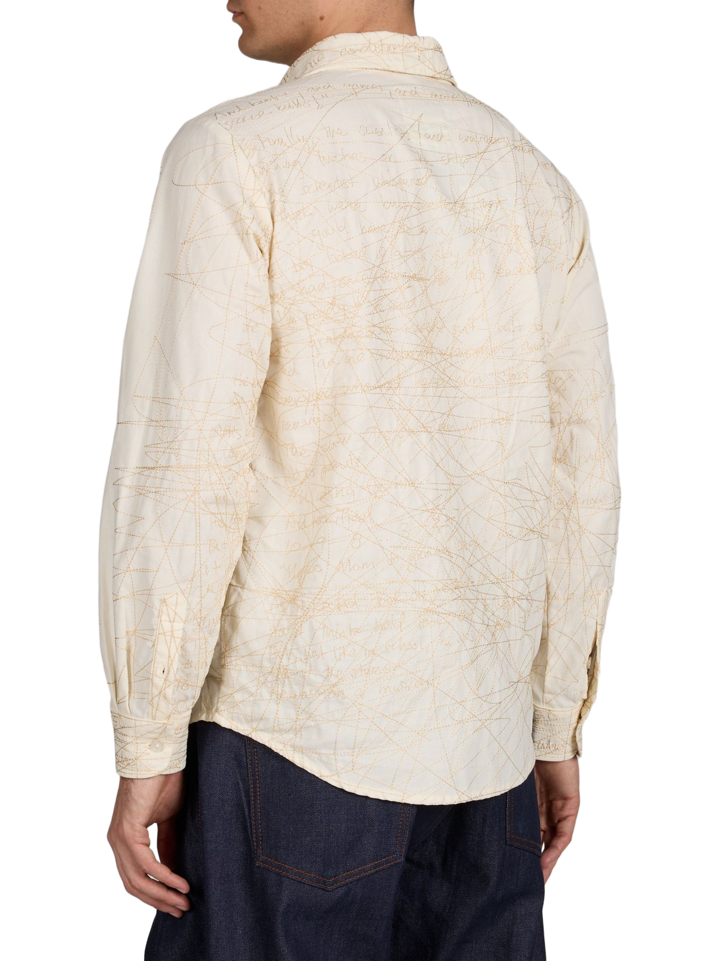 Chemise à broderie manuscrite KIDSUPER Beige