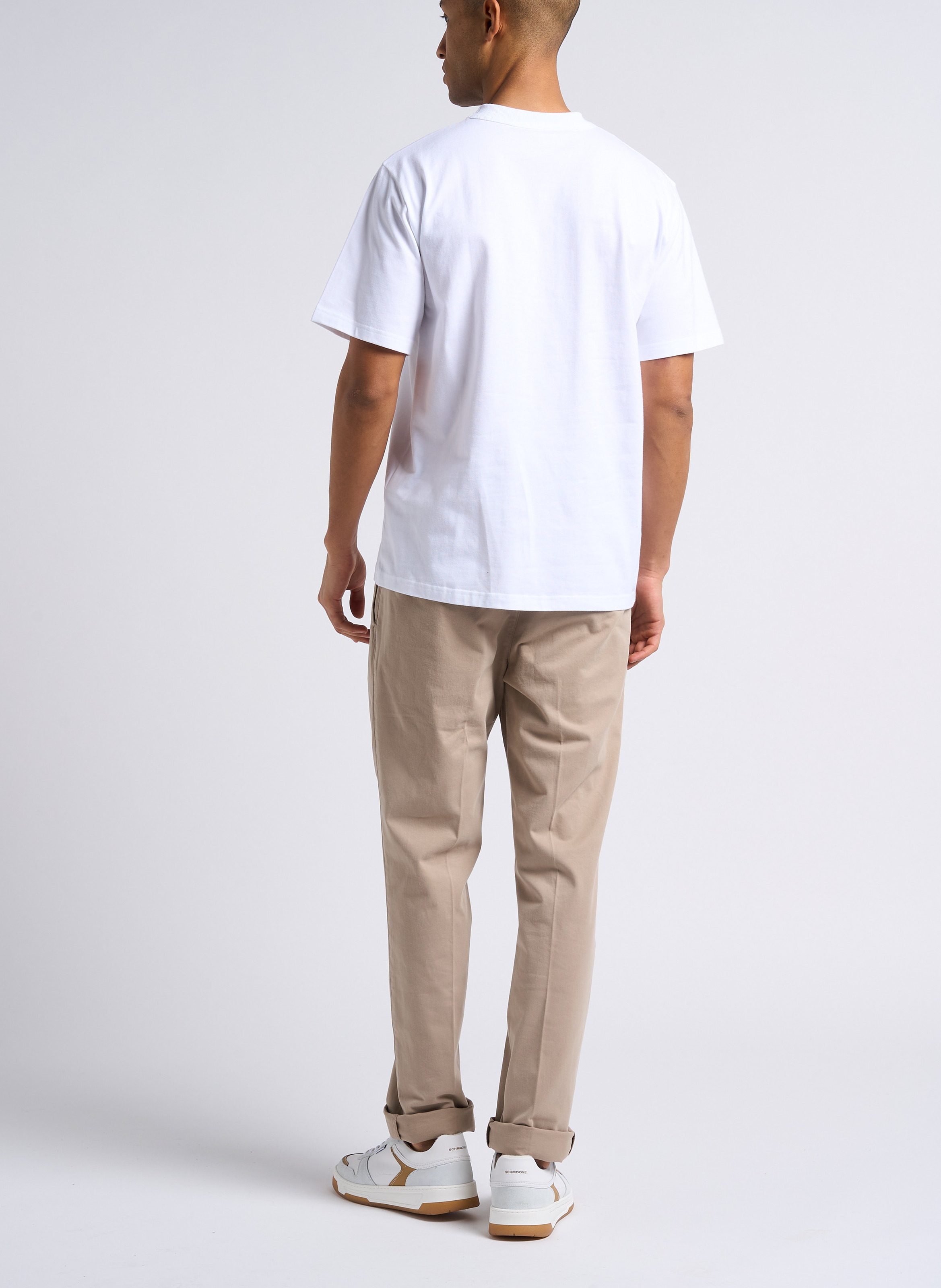 Rechte T-shirt met ronde hals van biologisch katoen Callac ARMOR-LUX Wit