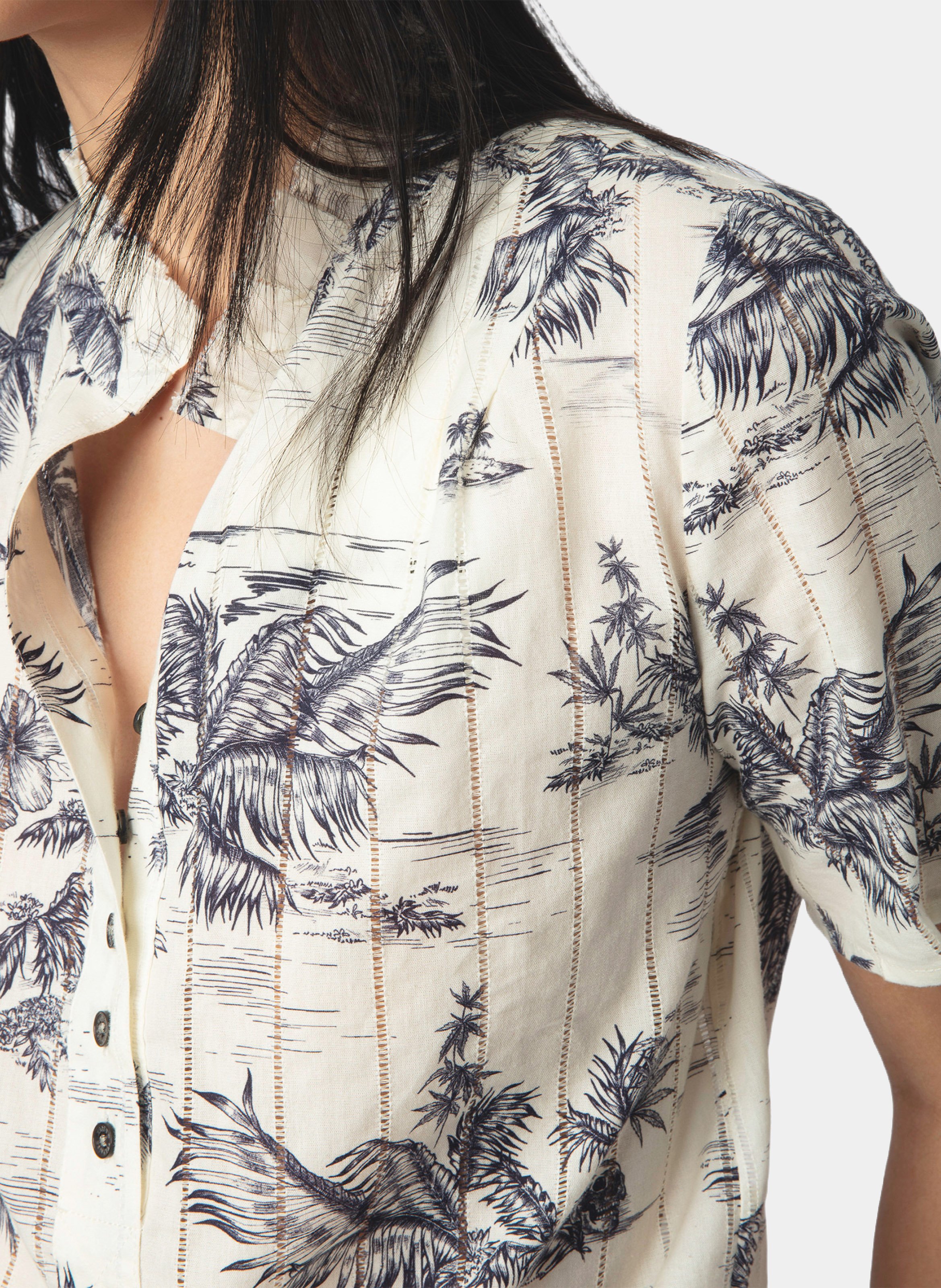 Ronde hals blouse van katoen topher ZADIG&VOLTAIRE Beige