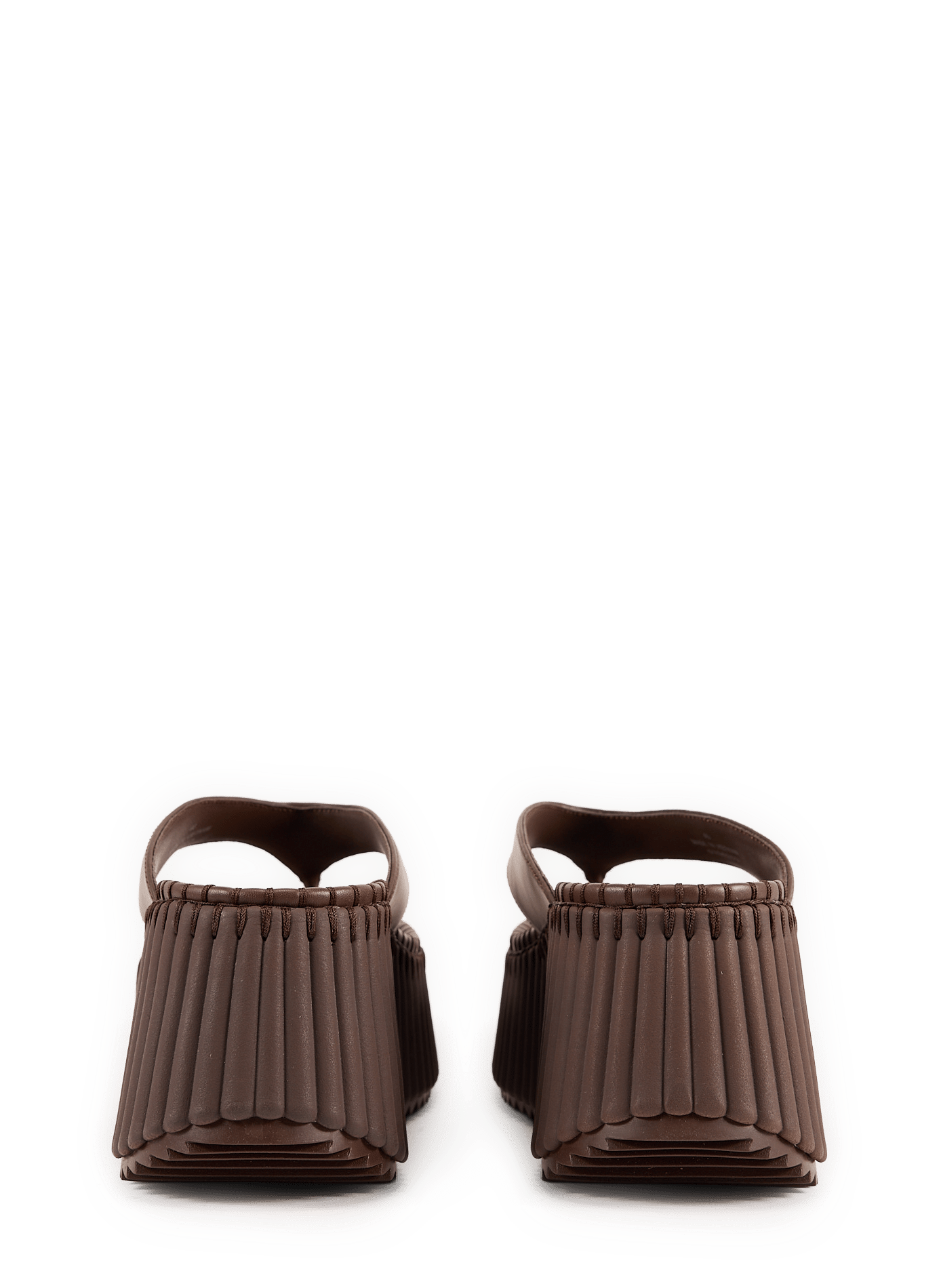 Leather wedge sandals CHLOÉ Brown