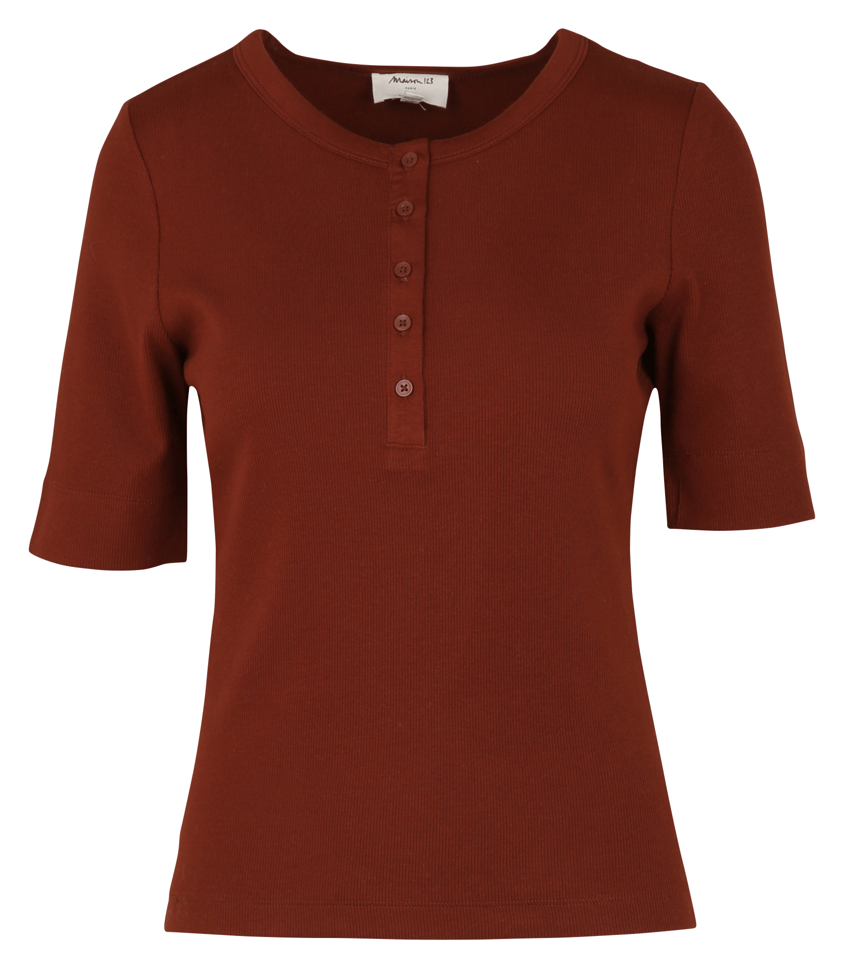 Tee-shirt droit col rond tessy MAISON 123 Rouge