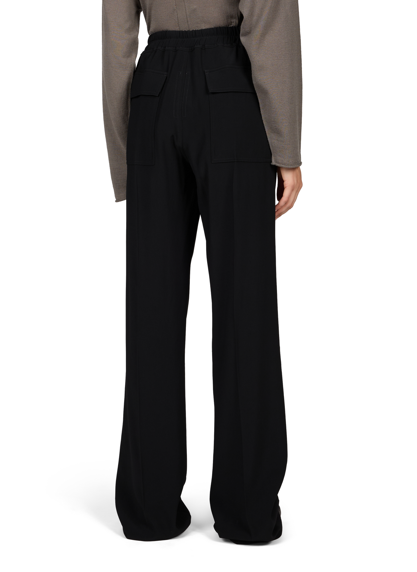 High-waisted straight-leg trousers RICK OWENS Black