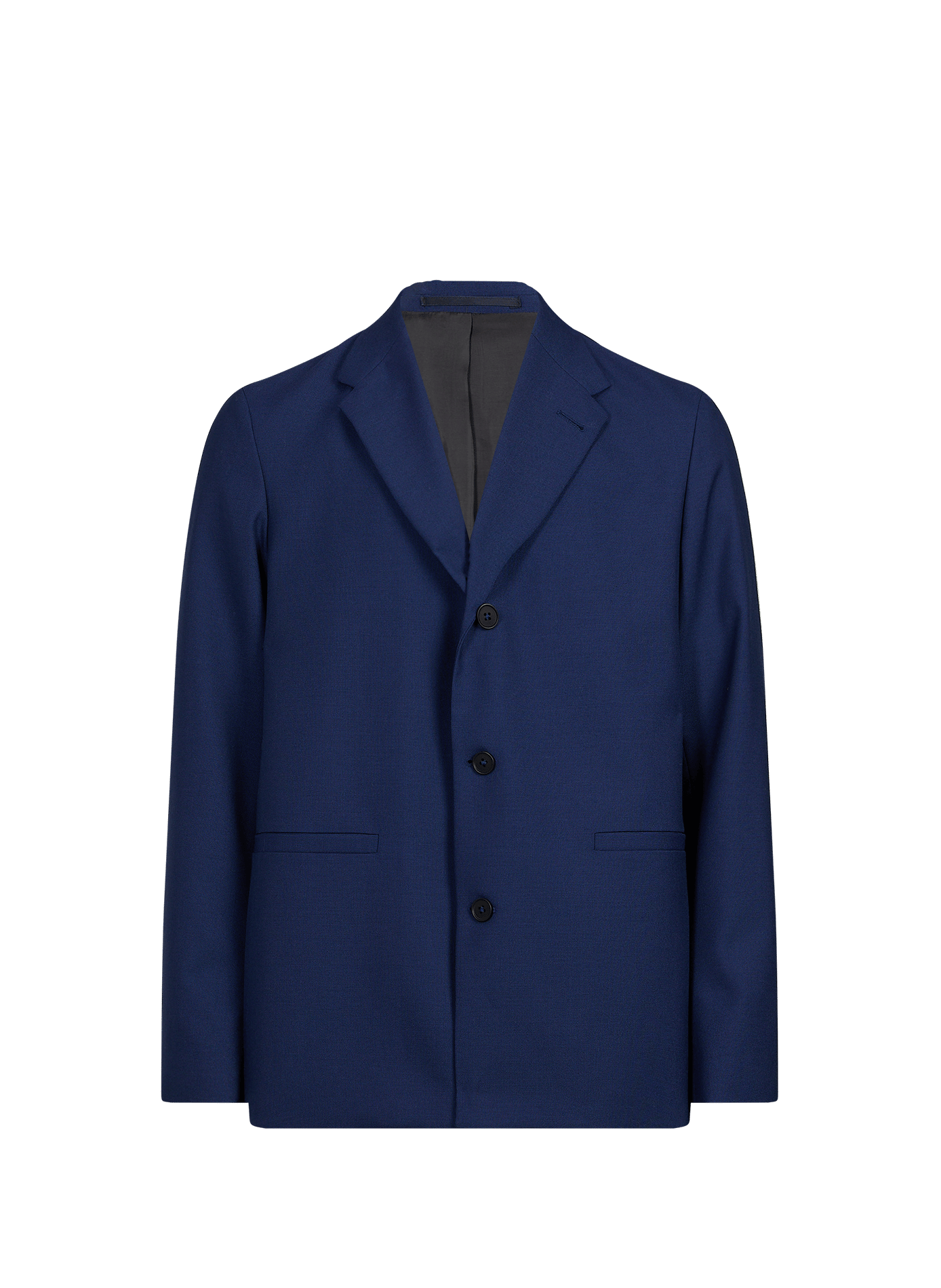 Solid wool straight suit jacket SAISON 1865 Blue