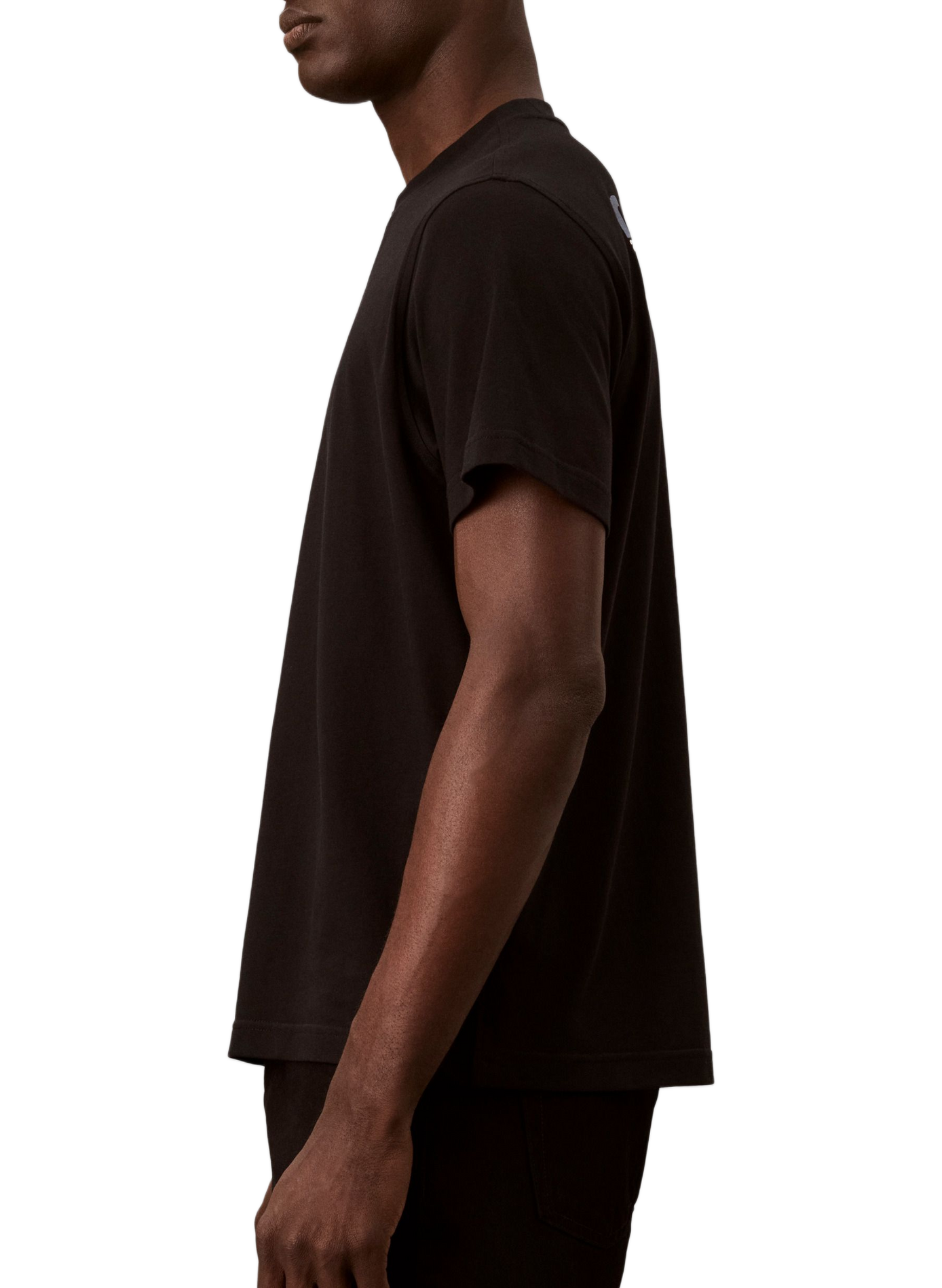 T-shirt manches courtes à logo en coton CALVIN KLEIN Zwart